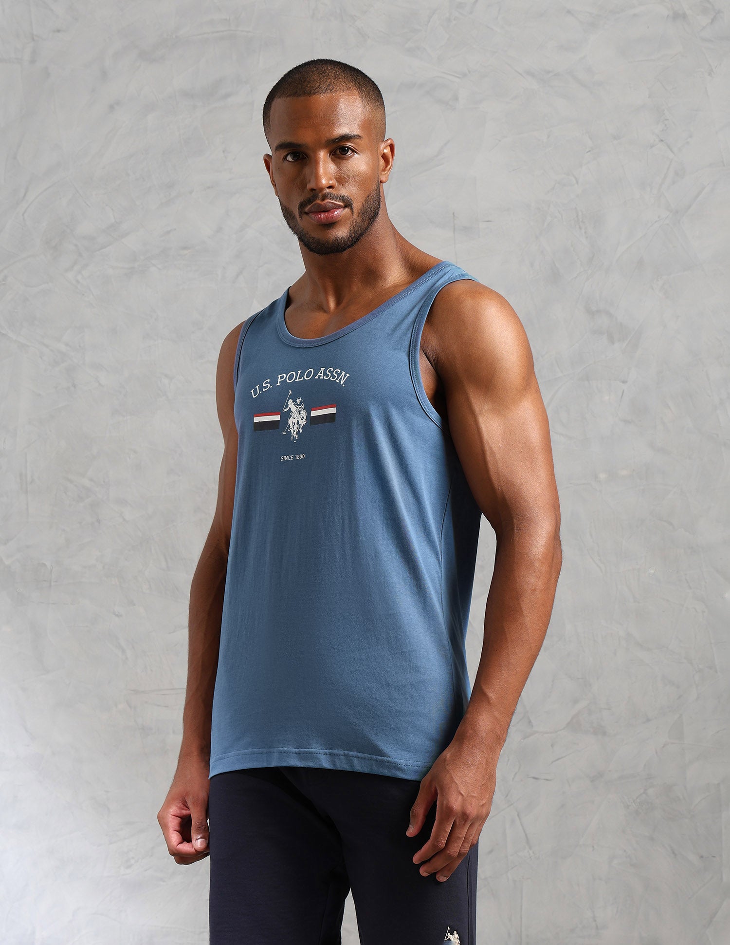 Brand Print Comfort Fit OEV02 Vest - Pack Of 1 Deep Lead - U.S. POLO ASSN. | Large