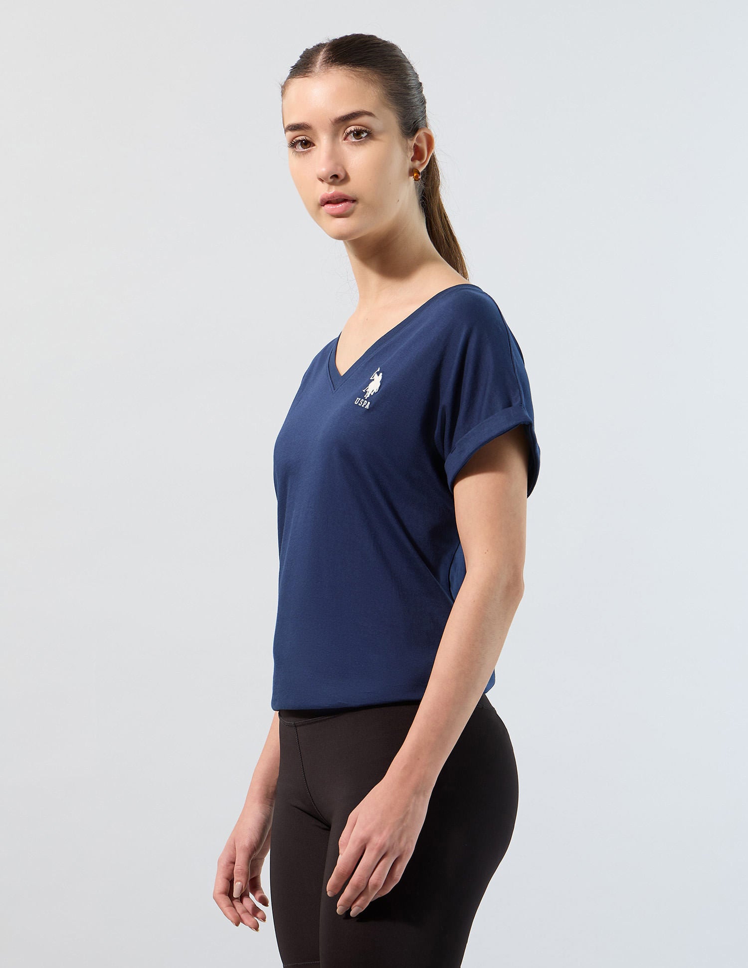 Solid Regular Fit T-Shirt Navy - U.S. POLO ASSN. | Large