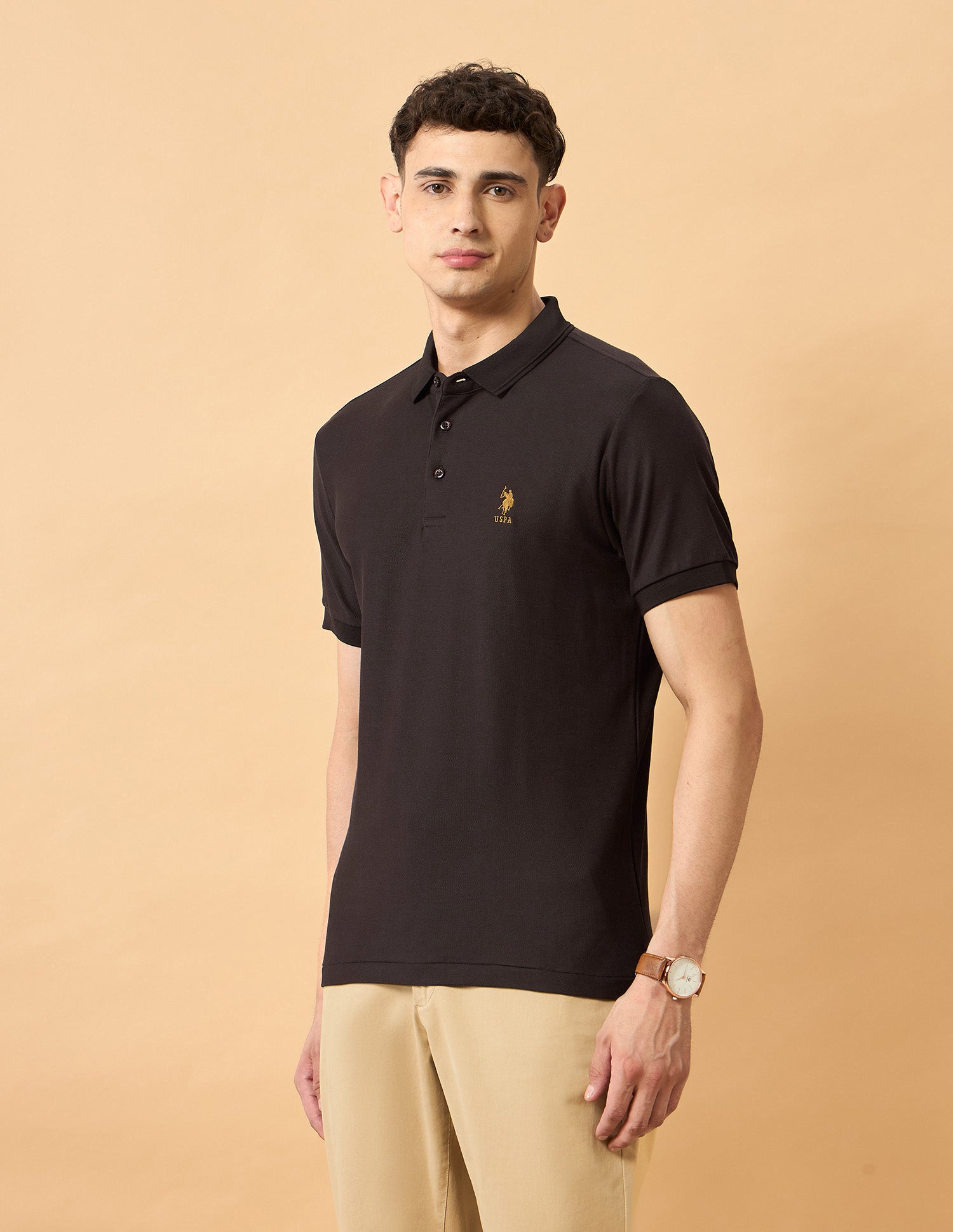 Pacho X Regular Fit Cotton Polo Shirt Dark Brown - U.S. POLO ASSN. | Large