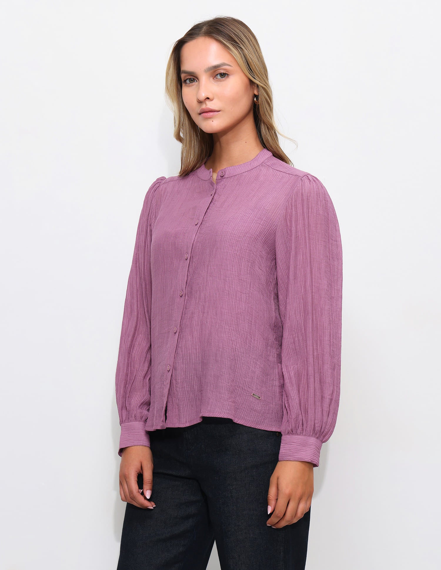 Solid Relaxed Fit Blouson Top Pink - U.S. Polo Assn. India | Large