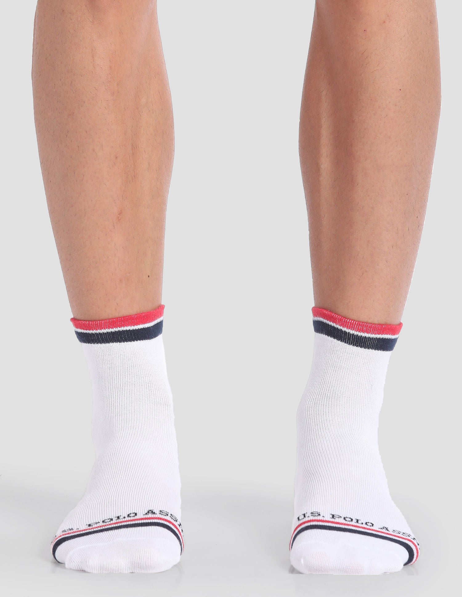 Ankle Length I646 Socks - Pack Of 3 White - U.S. Polo Assn. India | Large