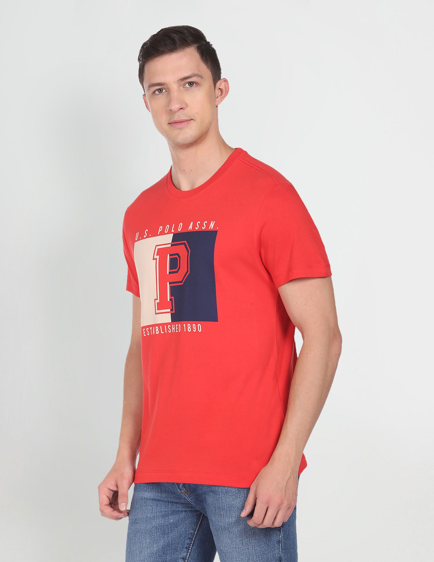 Soft Varsity T-Shirt Red - U.S. Polo Assn. India | Large