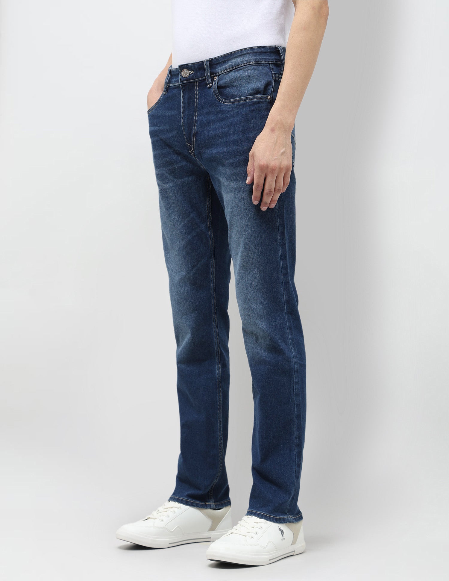 Harold Slim Straight Fit Blue Jeans Indigo - U.S. POLO ASSN. | Large