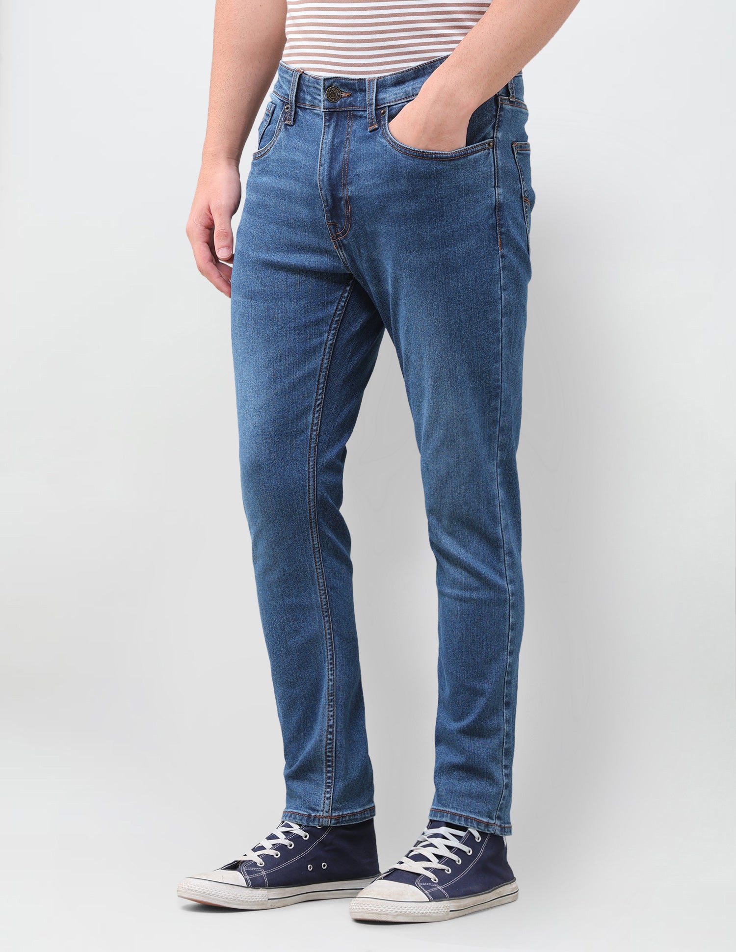 Cole Comfort Cropped Fit Blue Jeans Indigo - U.S. Polo Assn. India | Large