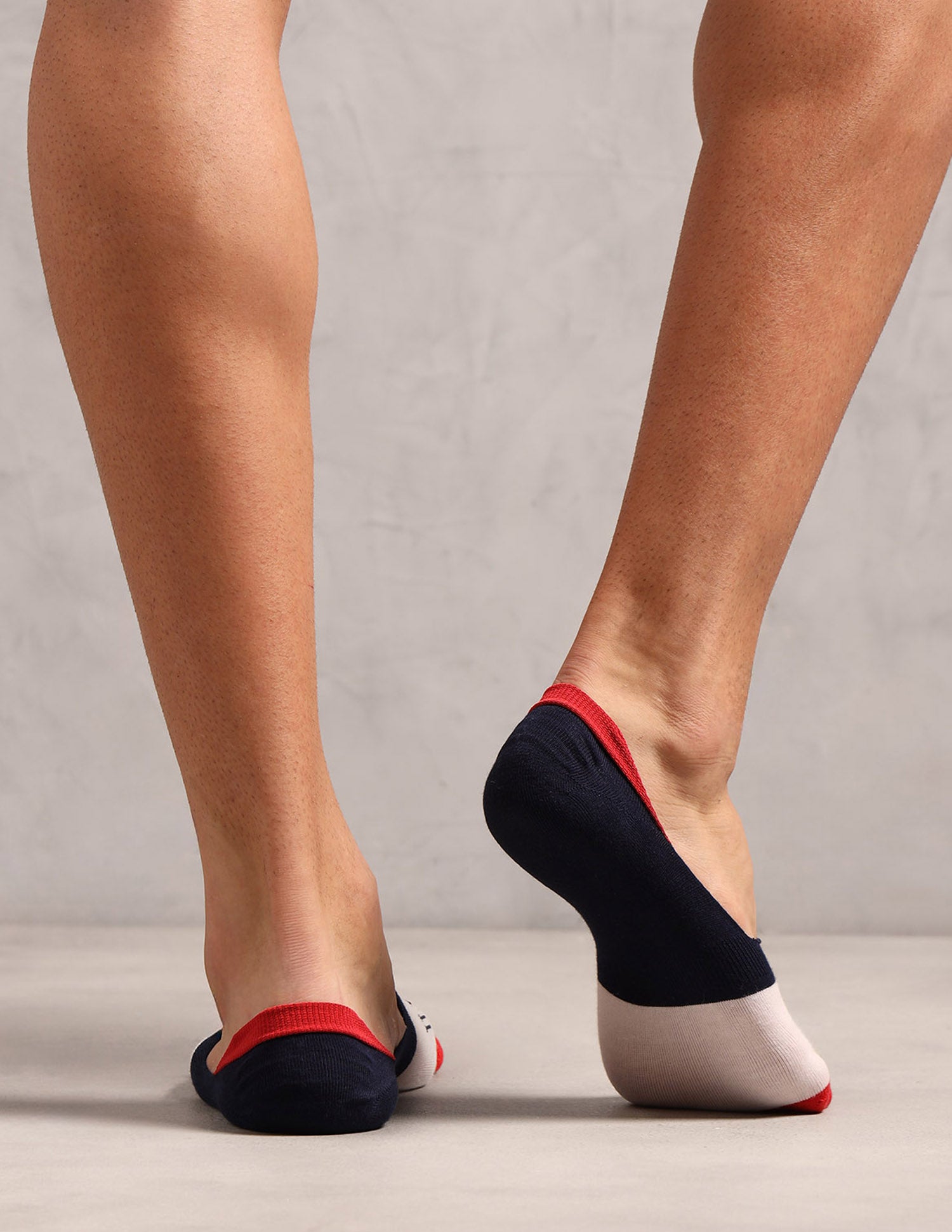 Contrast Patterned Knit ES014 Socks - Pack Of 3 Navy, Black, Navy - U.S. POLO ASSN. | Large