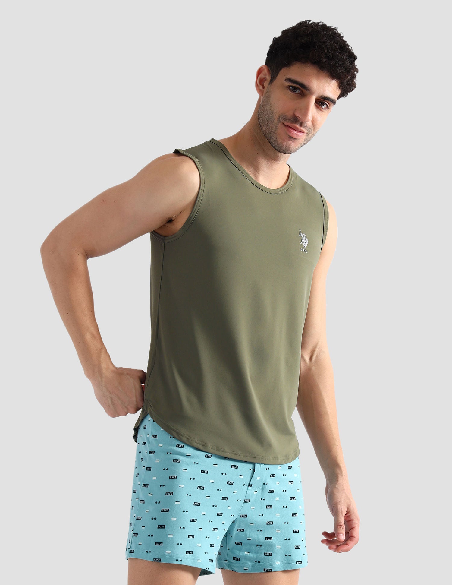 Solid Cotton OEV07 Vest - Pack Of 1 Dark Grey - U.S. POLO ASSN. | Large