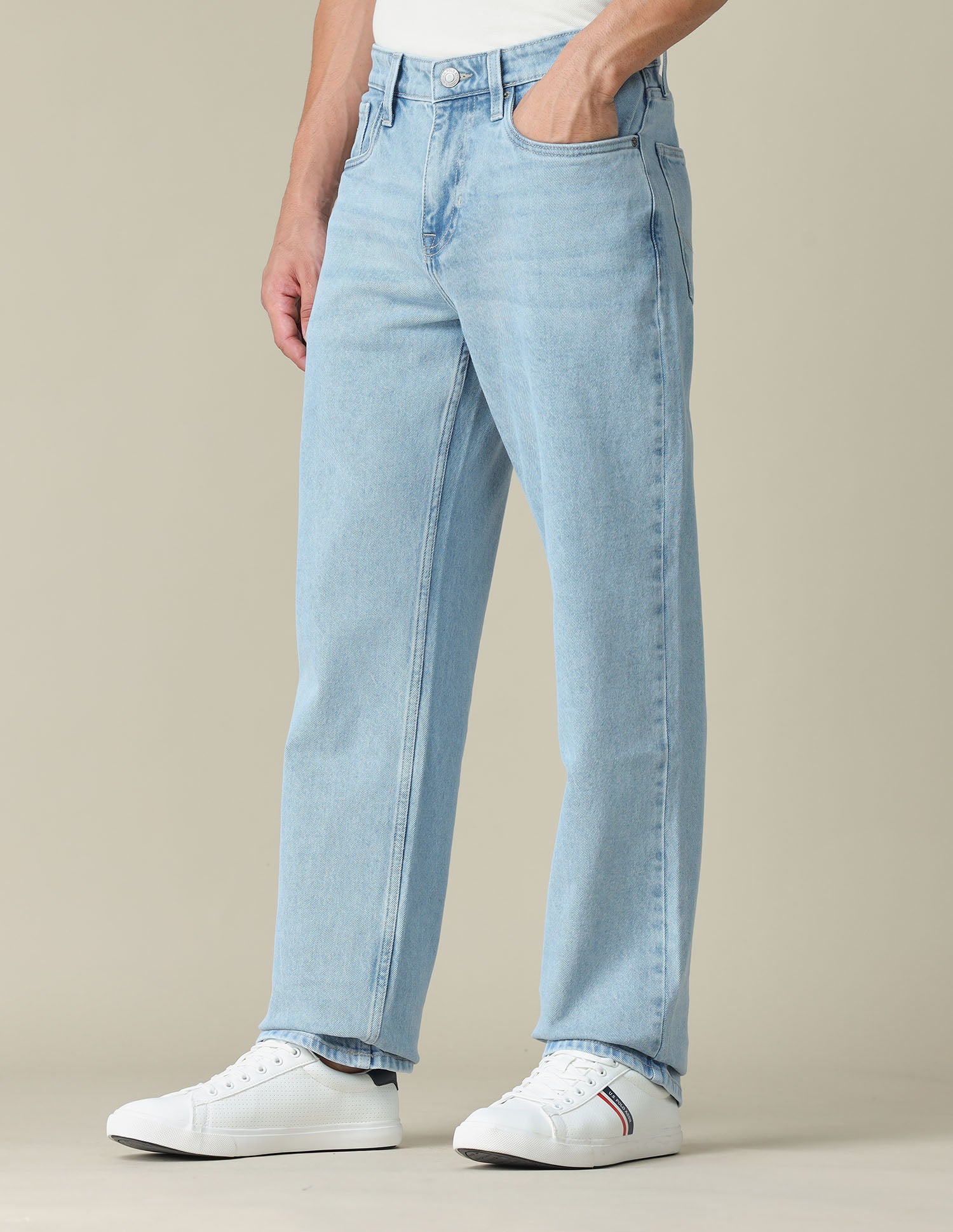 Shawn Relaxed Fit Blue Jeans Light Indigo - U.S. POLO ASSN. | Large