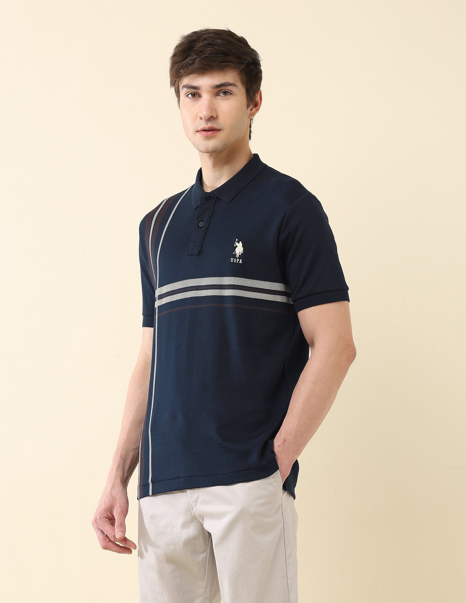 Slim Fit Classic Polo Shirt Navy - U.S. Polo Assn. India | Large