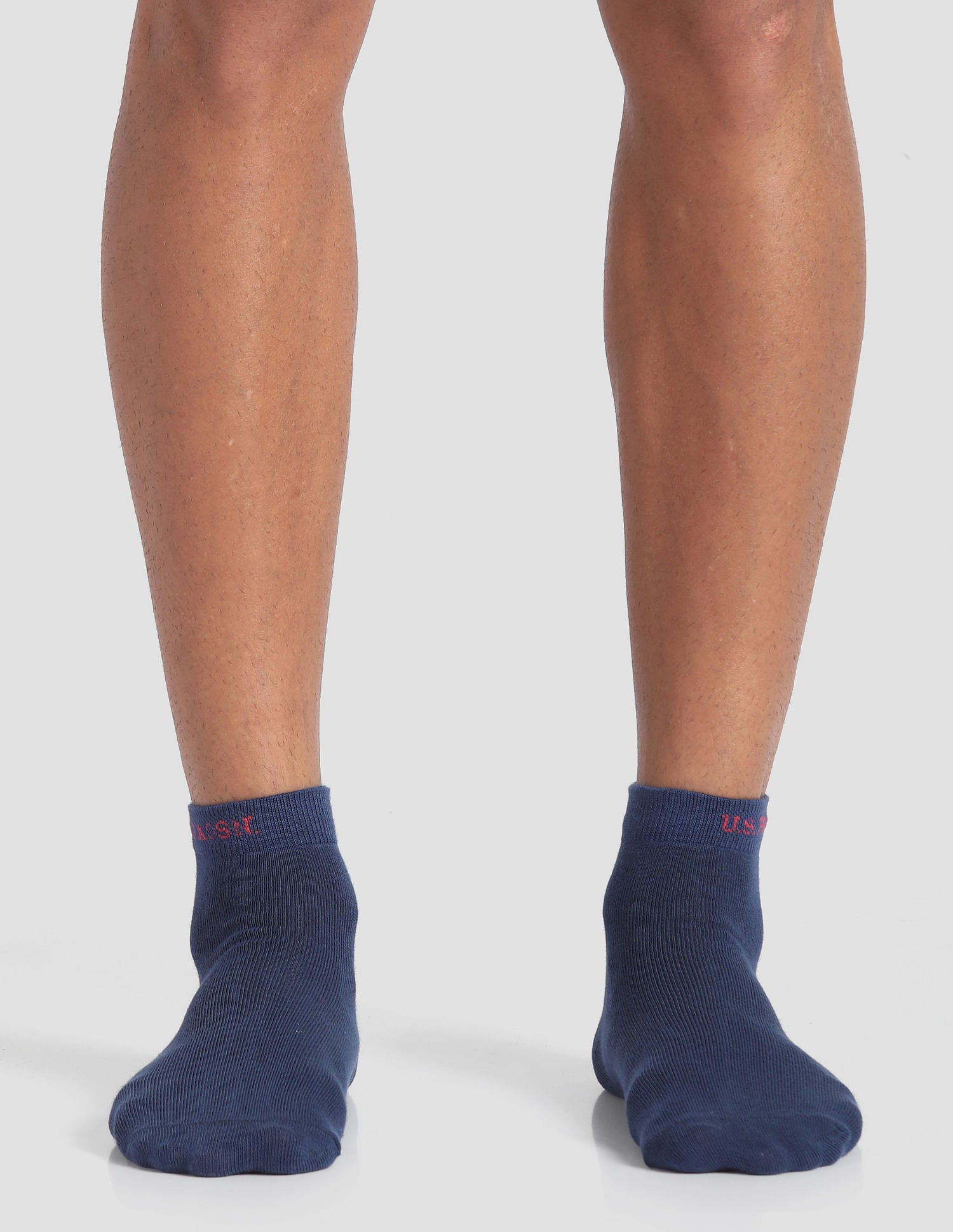 Ankle Length Stretch I646 Socks - Pack Of 3 Navy - U.S. POLO ASSN. | Large