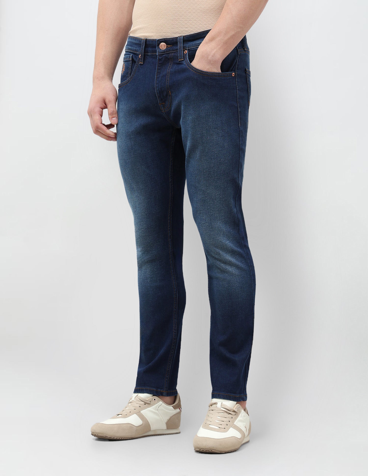 Henry Tapered Fit Stone Washed Jeans Indigo - U.S. POLO ASSN. | Large