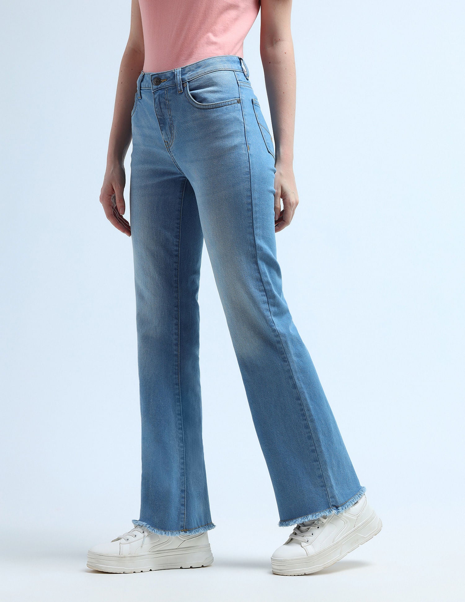 High Rise Boot Cut Jeans Blue - U.S. POLO ASSN. | Large