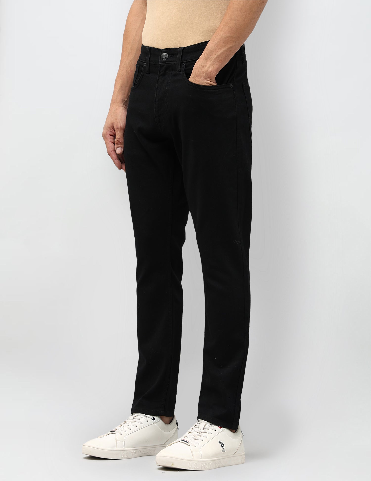 Henry Tapered Fit Black Jeans Black - U.S. POLO ASSN. | Large