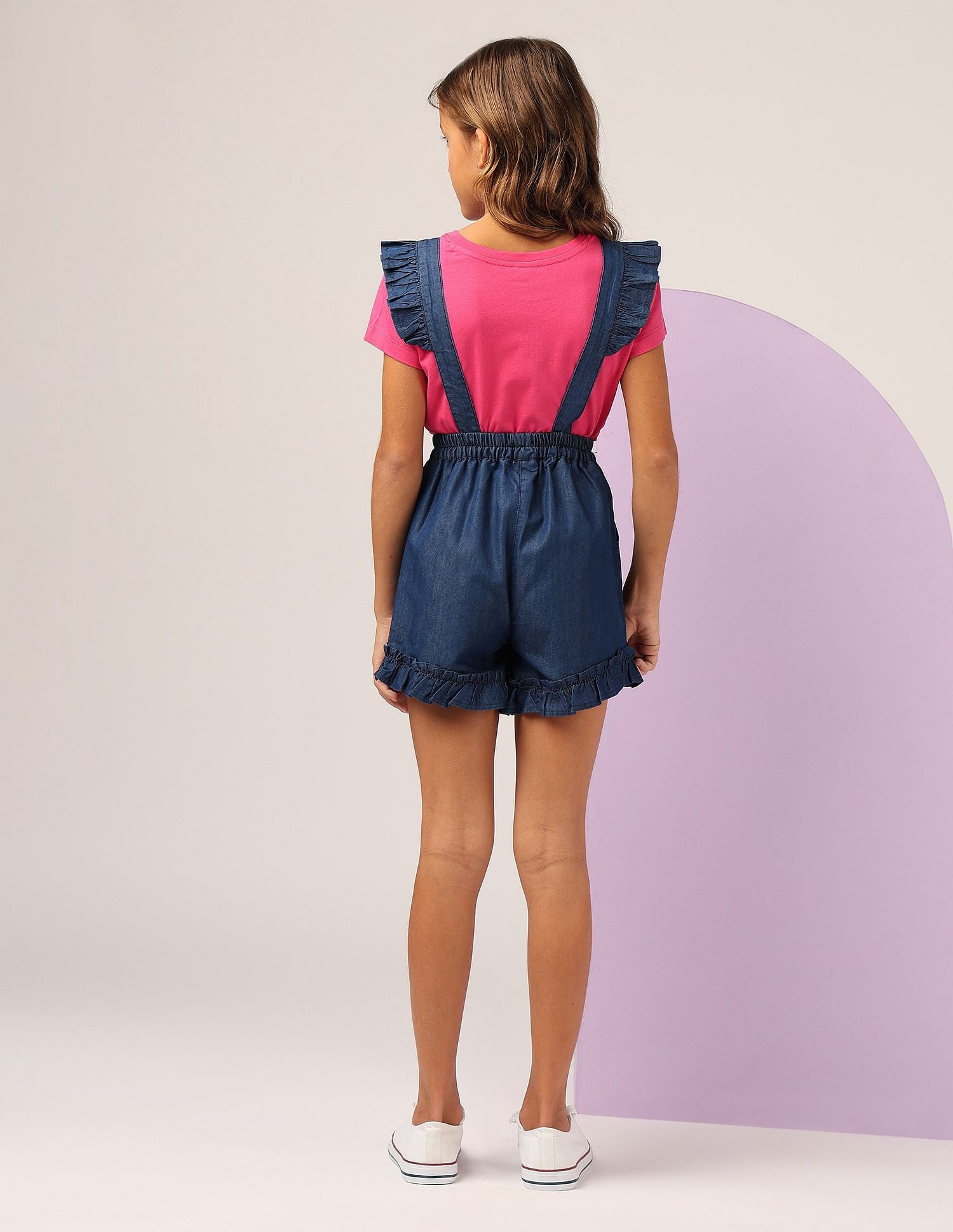 Girls Denim Dungaree Dress Indigo - U.S. POLO ASSN. | Large