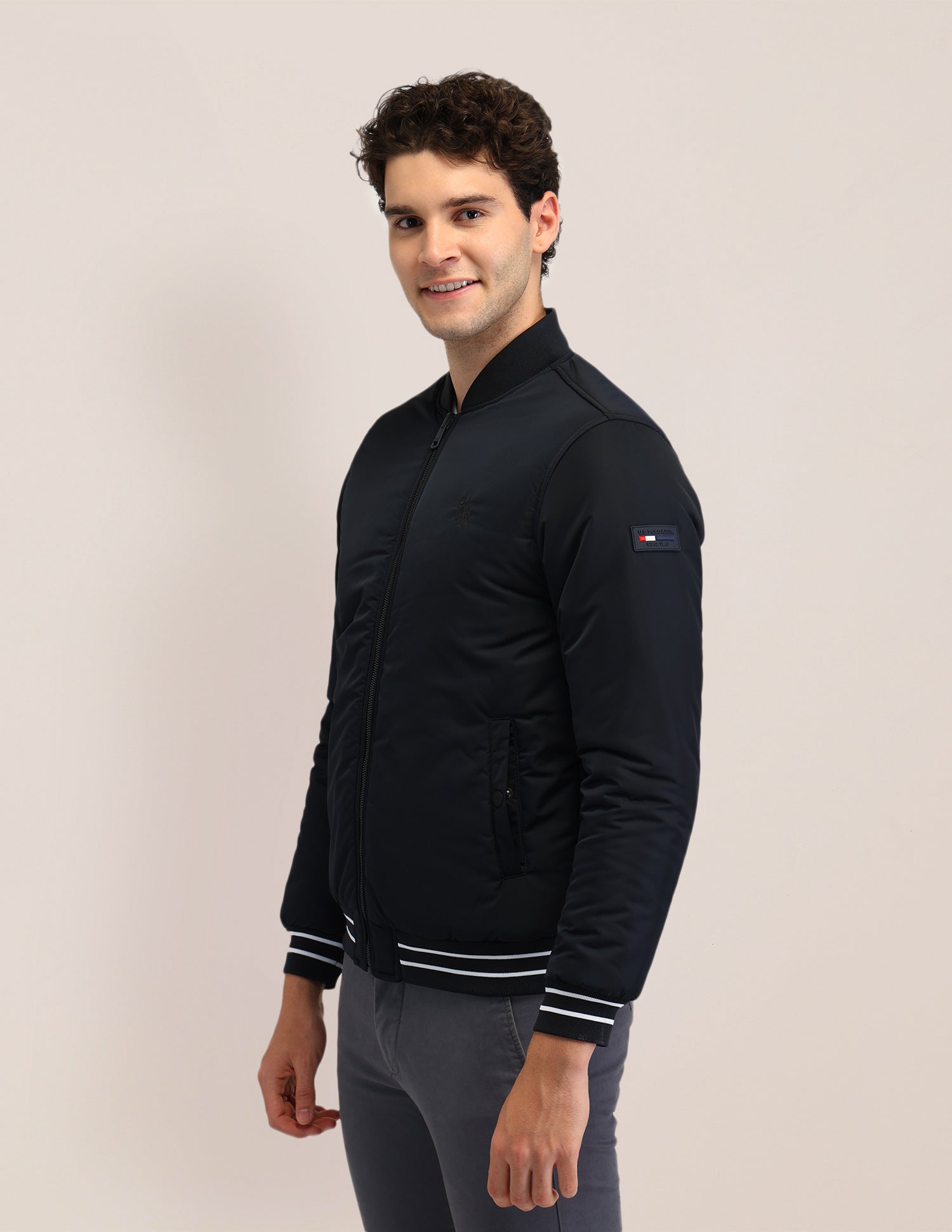 Solid Regular Fit Jacket Navy - U.S. POLO ASSN. | Large