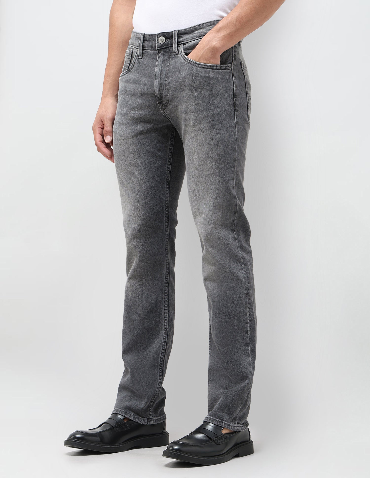 Harold Slim Straight Fit Grey Jeans Grey - U.S. Polo Assn. India | Large