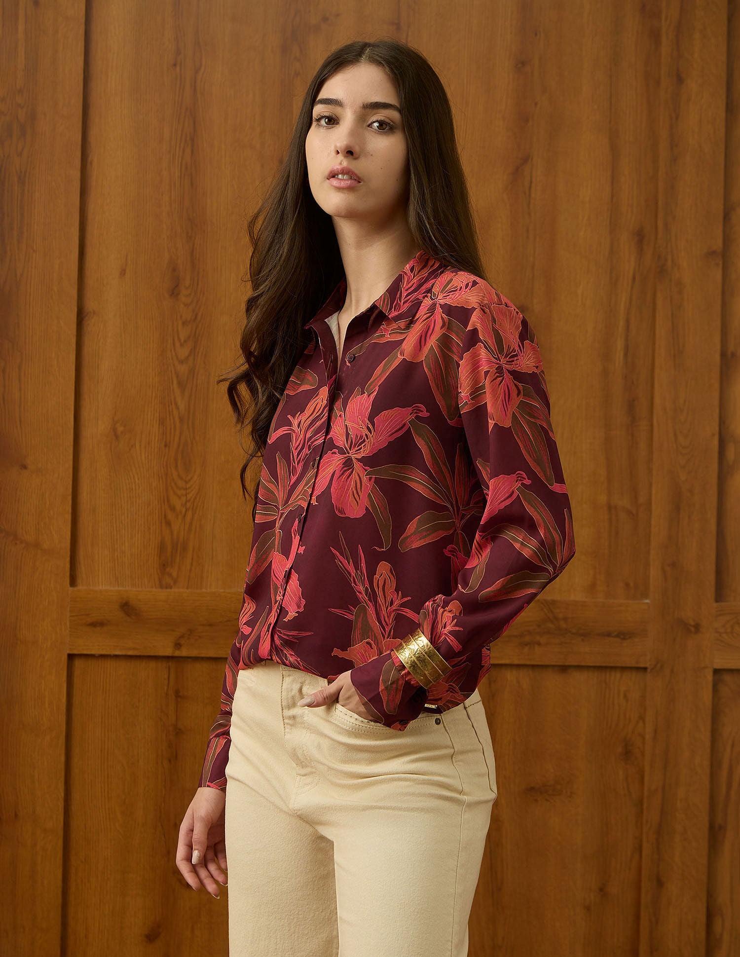 Floral Printed Relaxed Fit Shirt Multi-colour - U.S. POLO ASSN. | Large