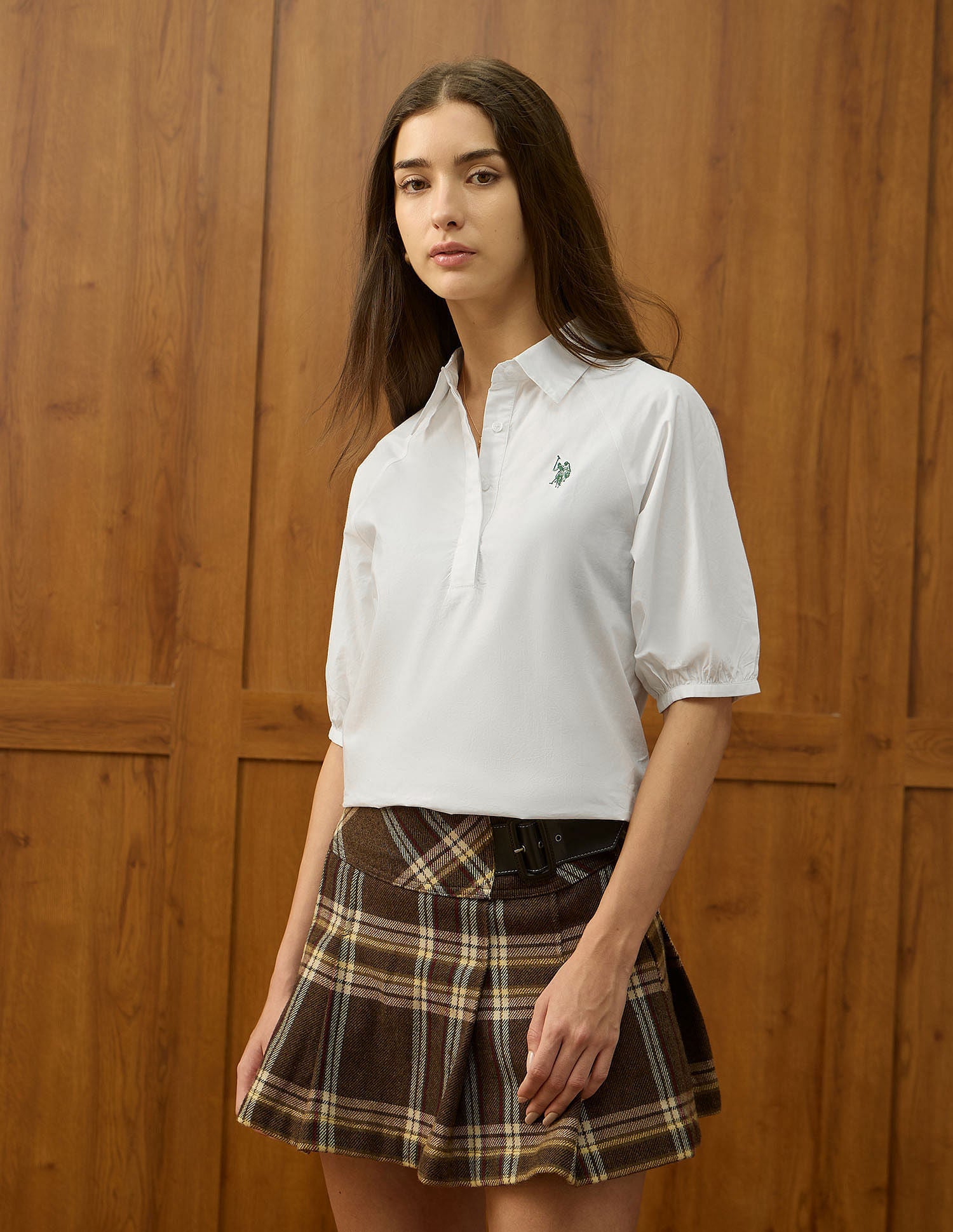 Regular Fit Solid Shirt Off White - U.S. POLO ASSN. | Large