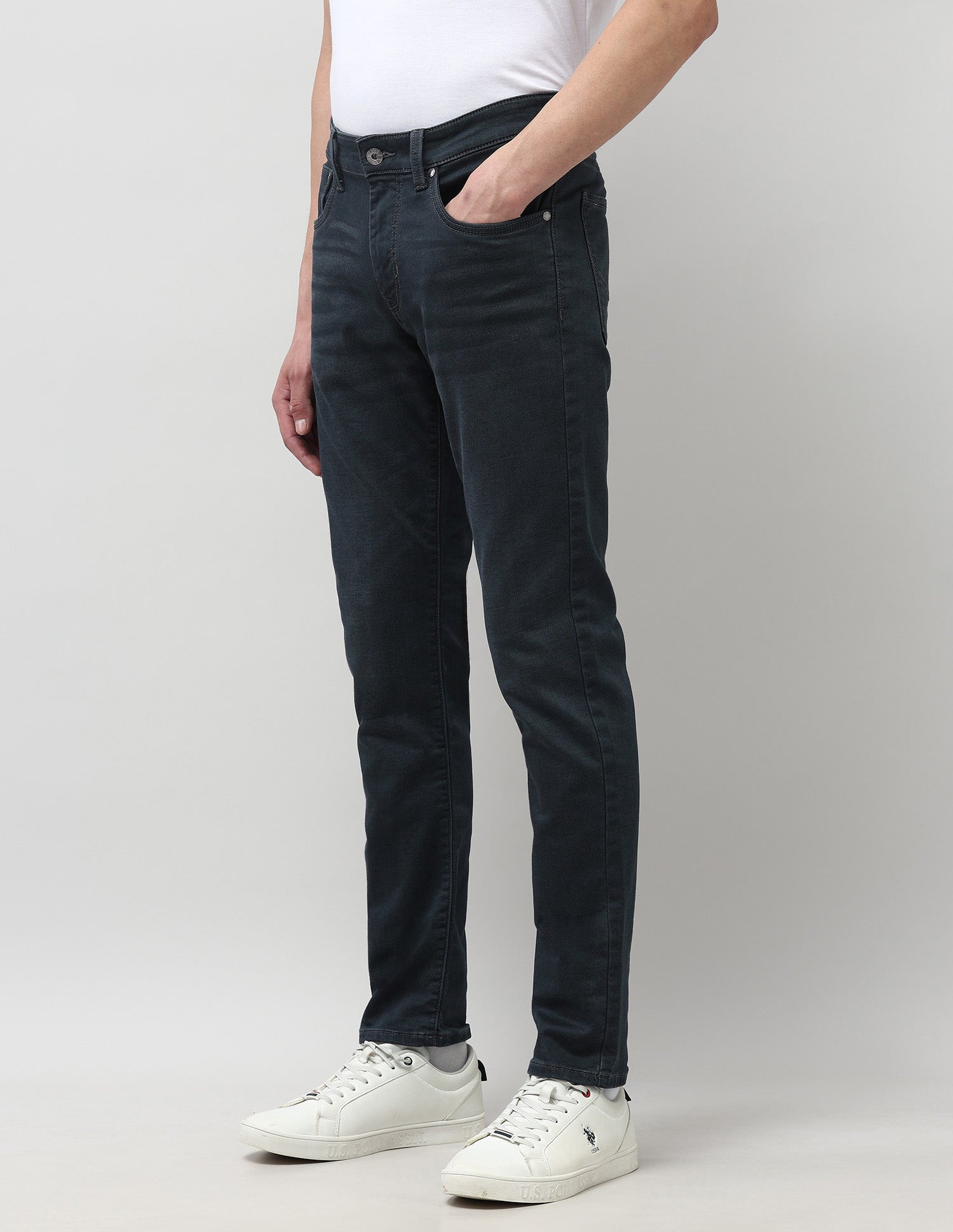 Brandon Slim Tapered Fit Green Jeans Dark Wash - U.S. POLO ASSN. | Large