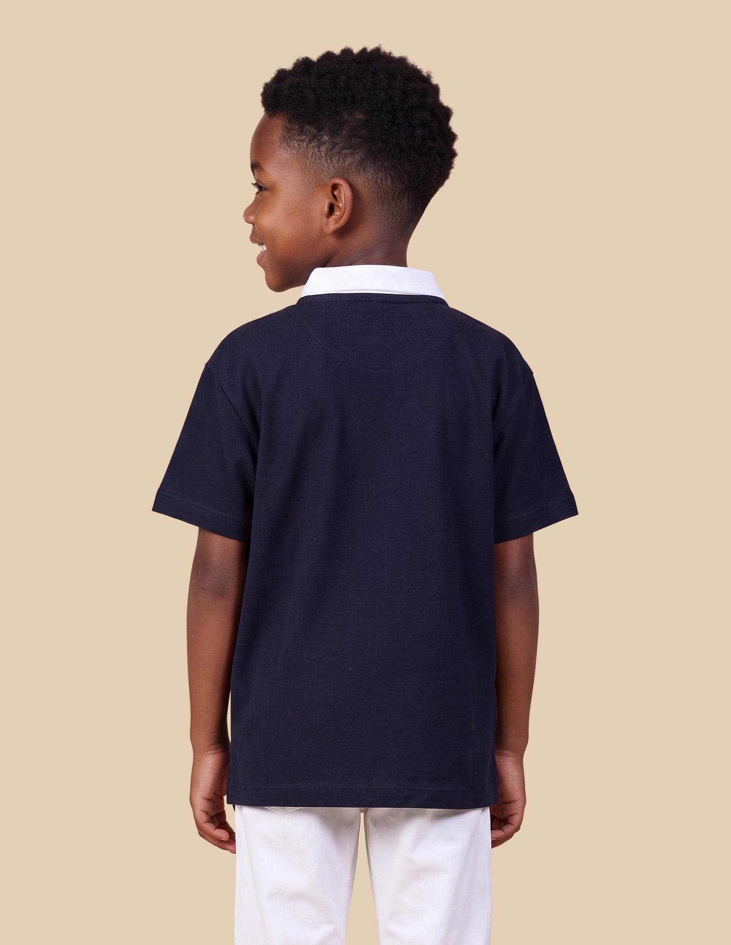 Solid Oversized Fit Polo Shirt Navy - U.S. Polo Assn. India | Large