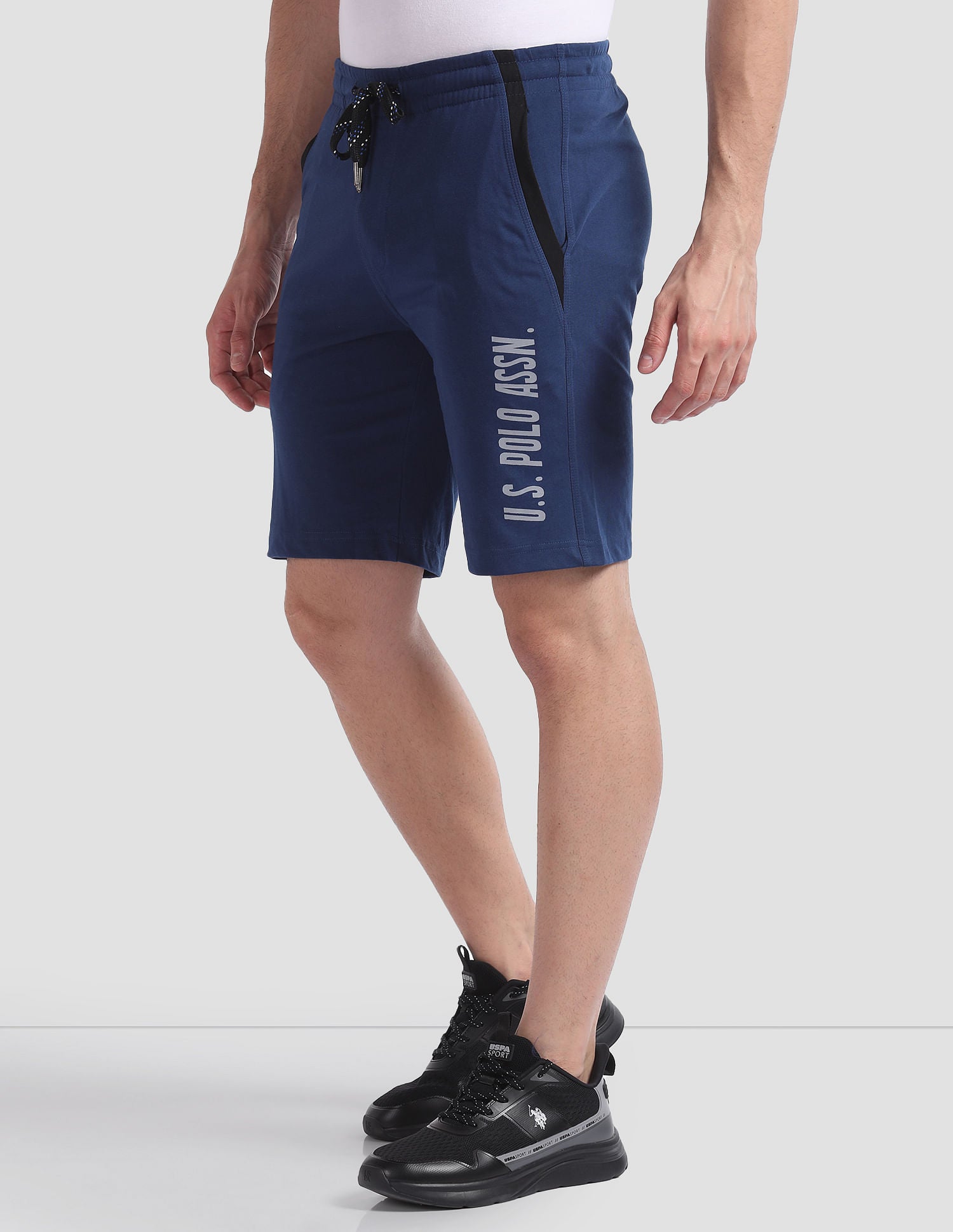 Comfort Fit Cotton Polyester I668 Shorts - Pack Of 1 Blue - U.S. POLO ASSN. | Large