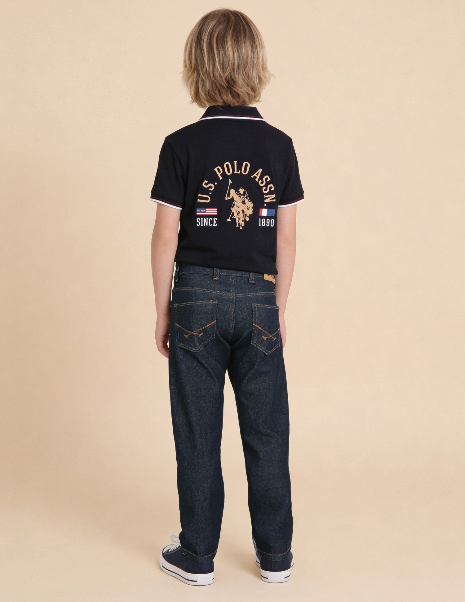 Mid Rise Relaxed Fit Jeans Dark Blue - U.S. Polo Assn. India | Large