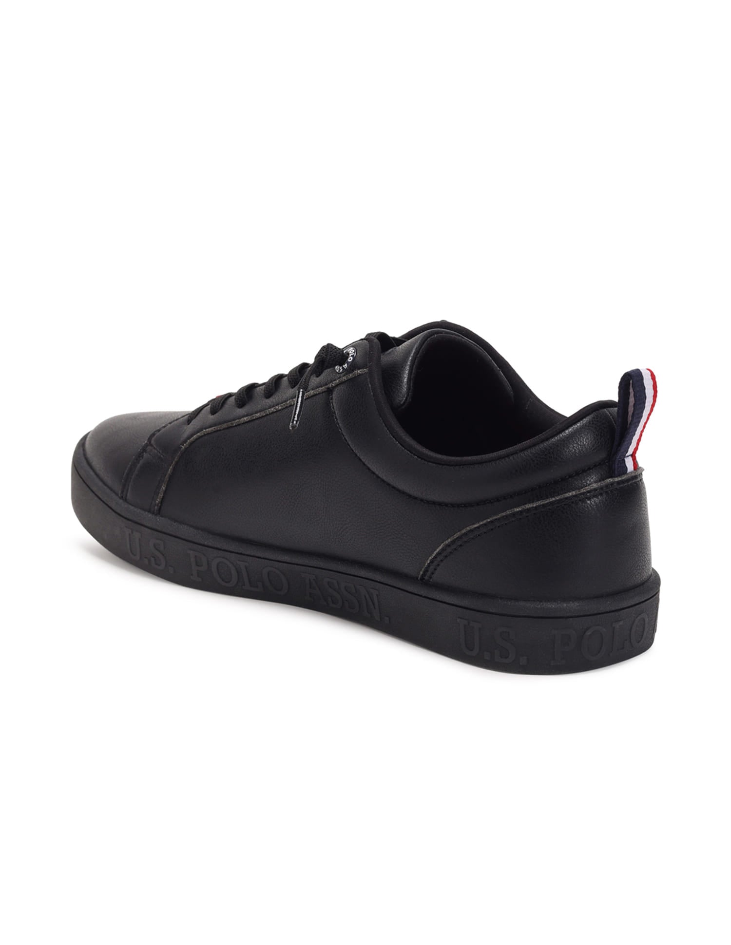 Men Solid Lace Up Dorit Sneakers Black - U.S. Polo Assn. India | Large