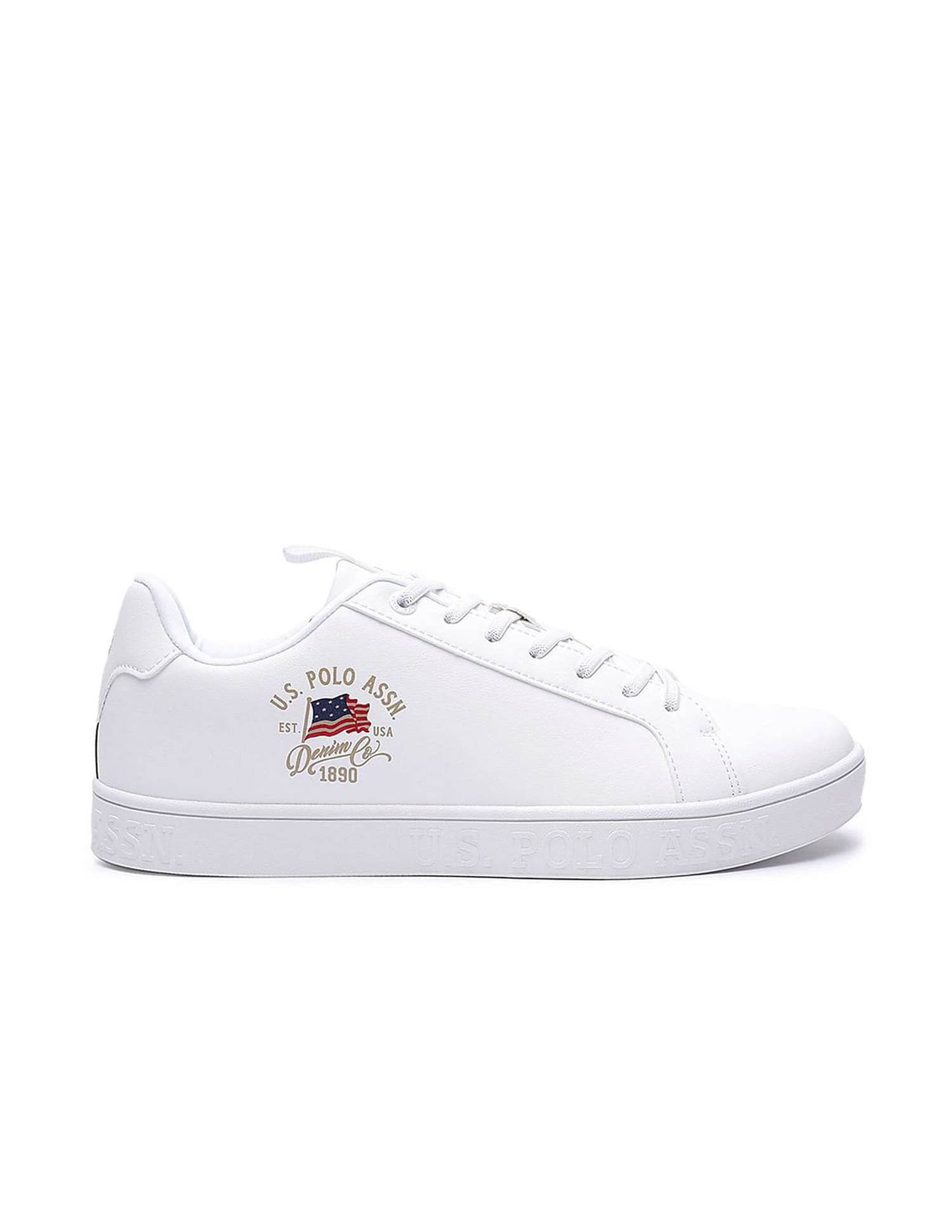 Men Lars 2.0 Off White All Day Sneakers White - U.S. Polo Assn. India | Large