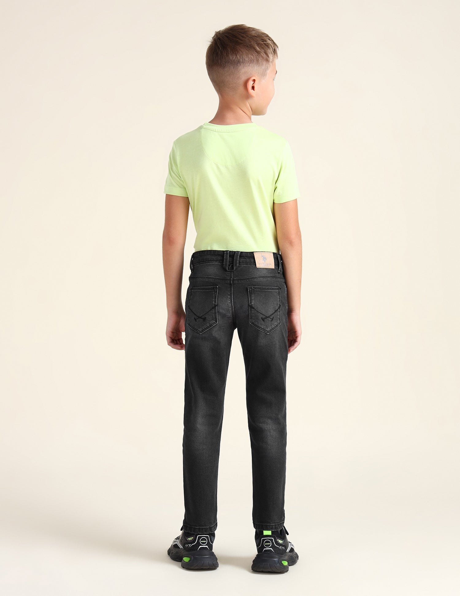 Boys Mid Rise Slim Fit Jeans Black - U.S. POLO ASSN. | Large