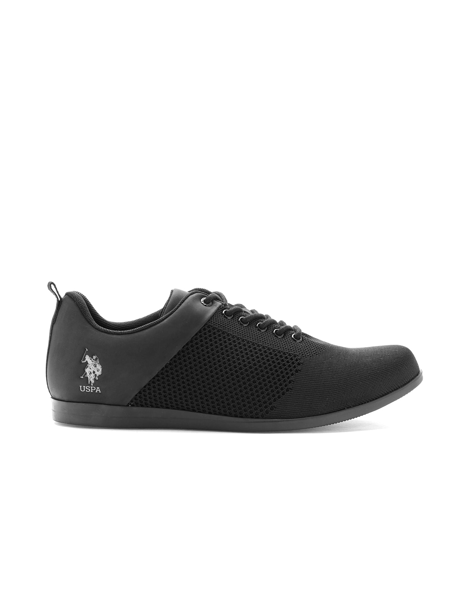Men Junia 4.0 Black Work Casuals Lace Up Shoes Black - U.S. Polo Assn. India | Large