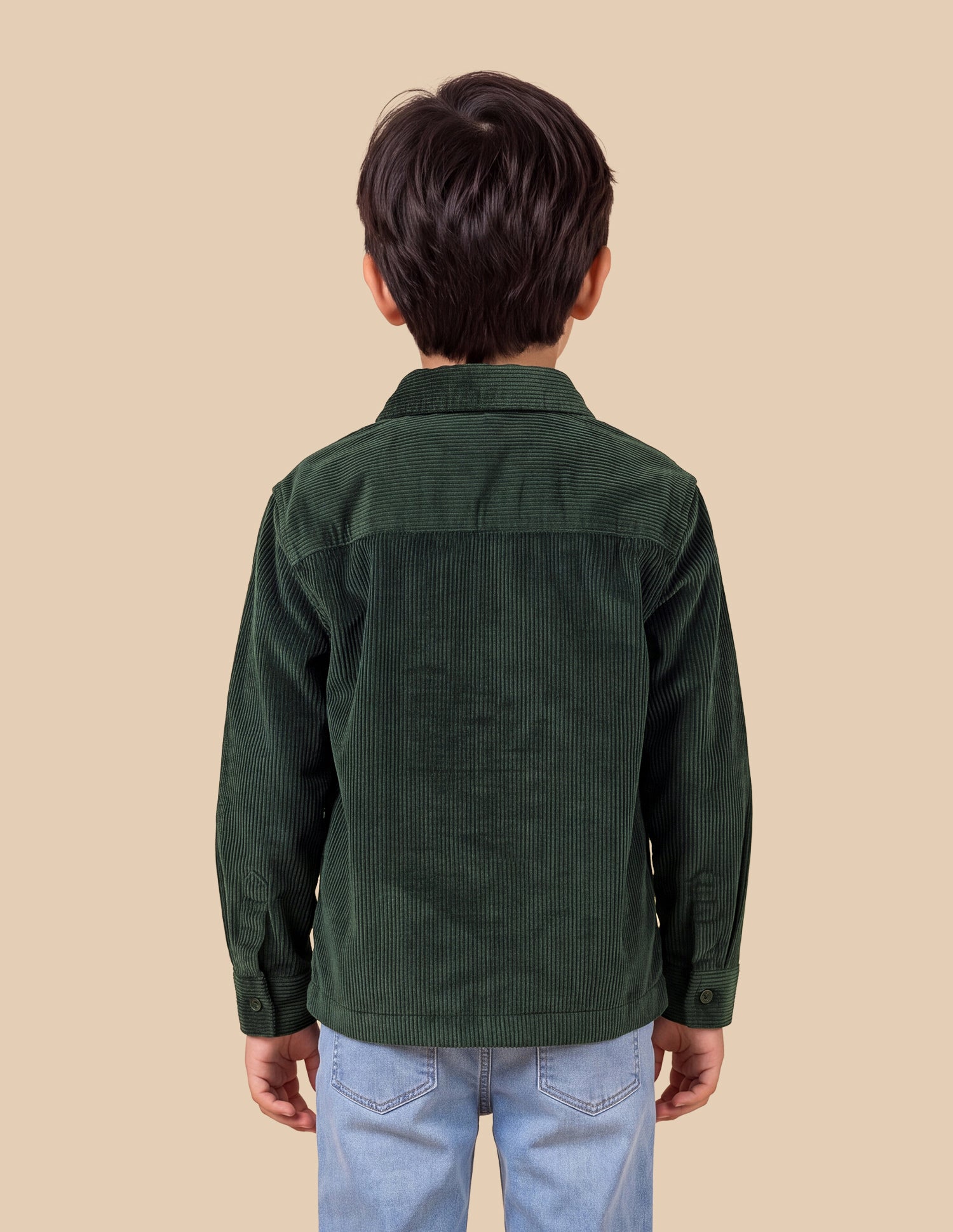 Corduroy Boxy Fit Shacket Olive - U.S. Polo Assn. India | Large