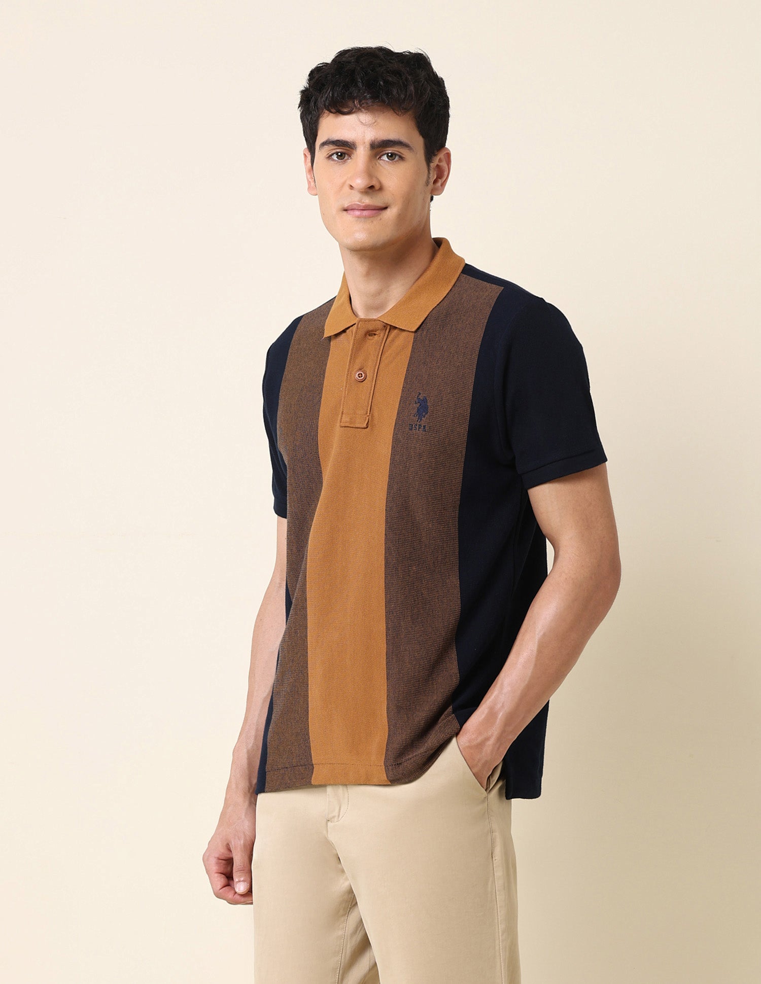 Colourblocked Classic Polo Shirt Navy - U.S. POLO ASSN. | Large