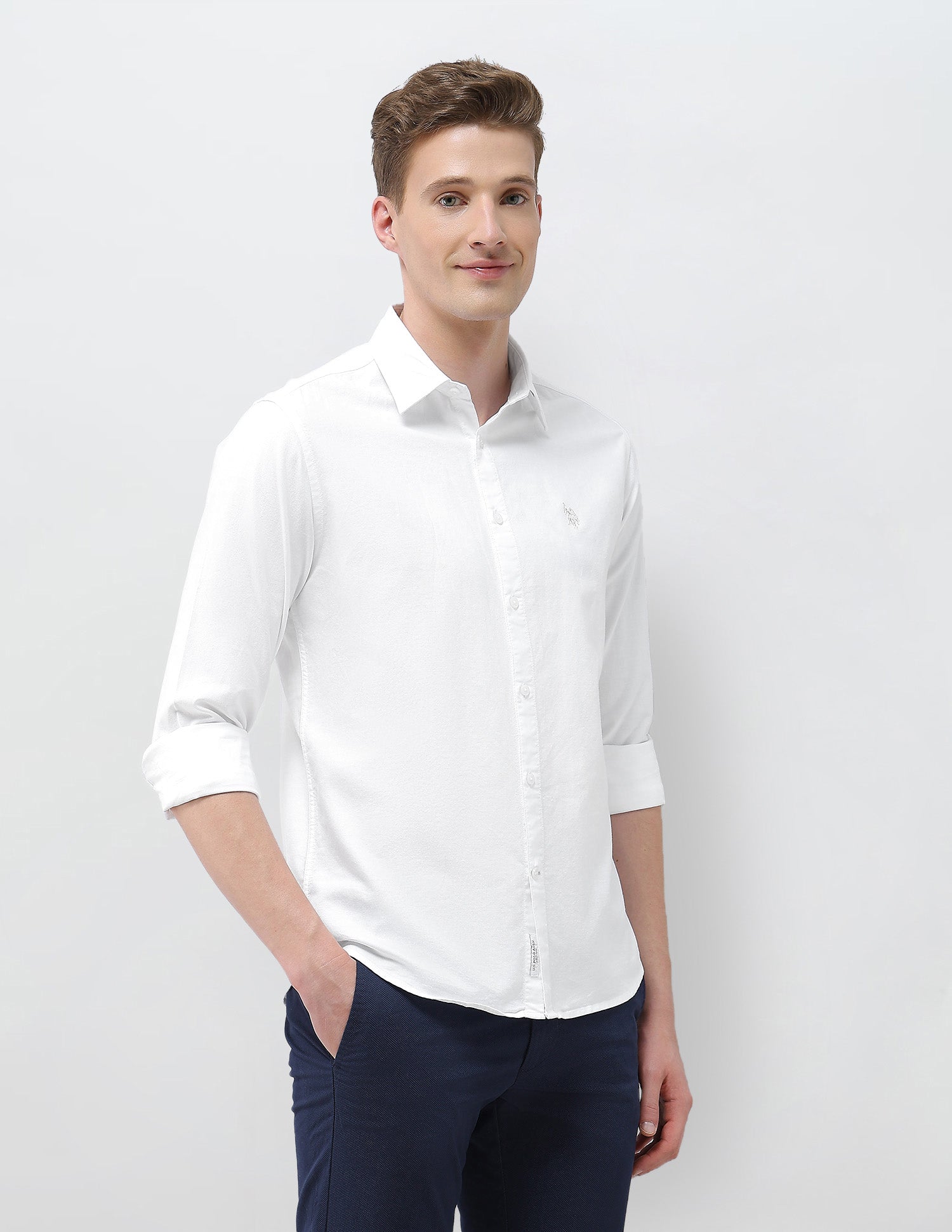 Tailored Fit Oxford Shirt White - U.S. Polo Assn. India | Large