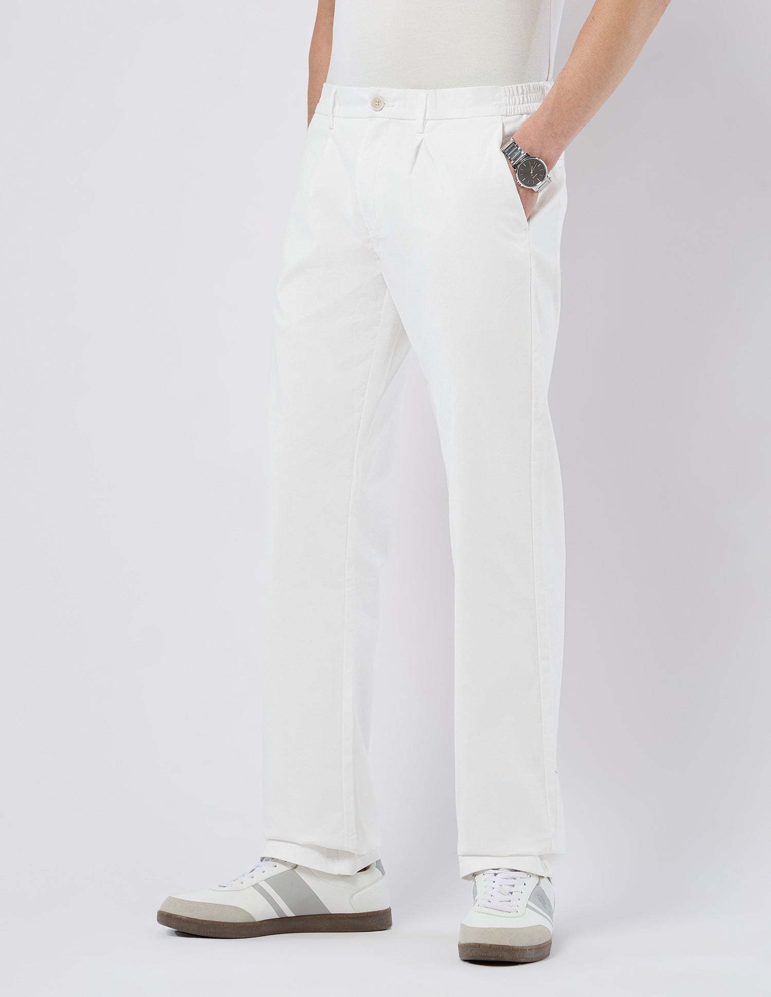 Mid Rise Riley Straight Fit Trousers White - U.S. POLO ASSN. | Large