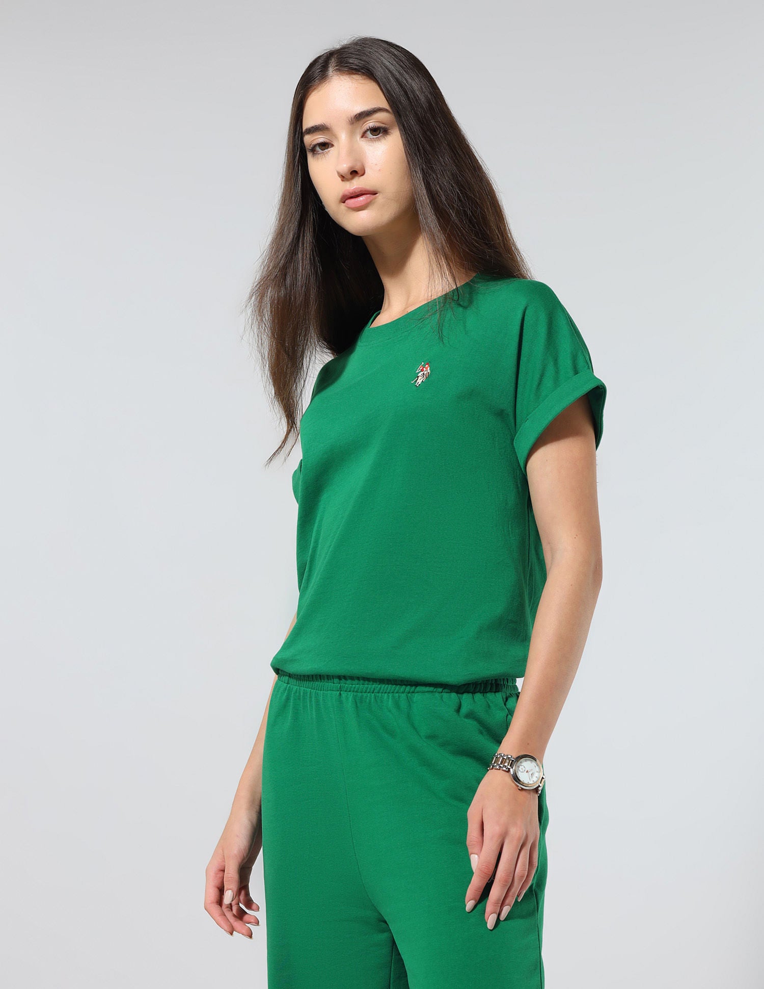 Regular Fit Solid Lounge T-Shirt Bright Green - U.S. POLO ASSN. | Large