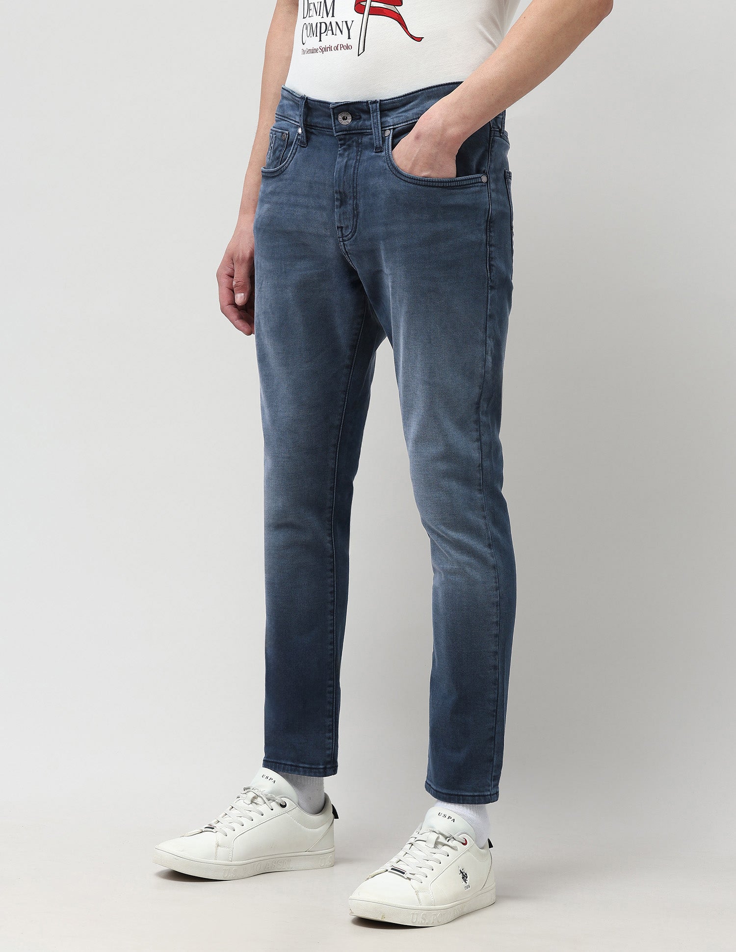 Henry Tapered Fit Blue Jeans Dark Blue - U.S. POLO ASSN. | Large