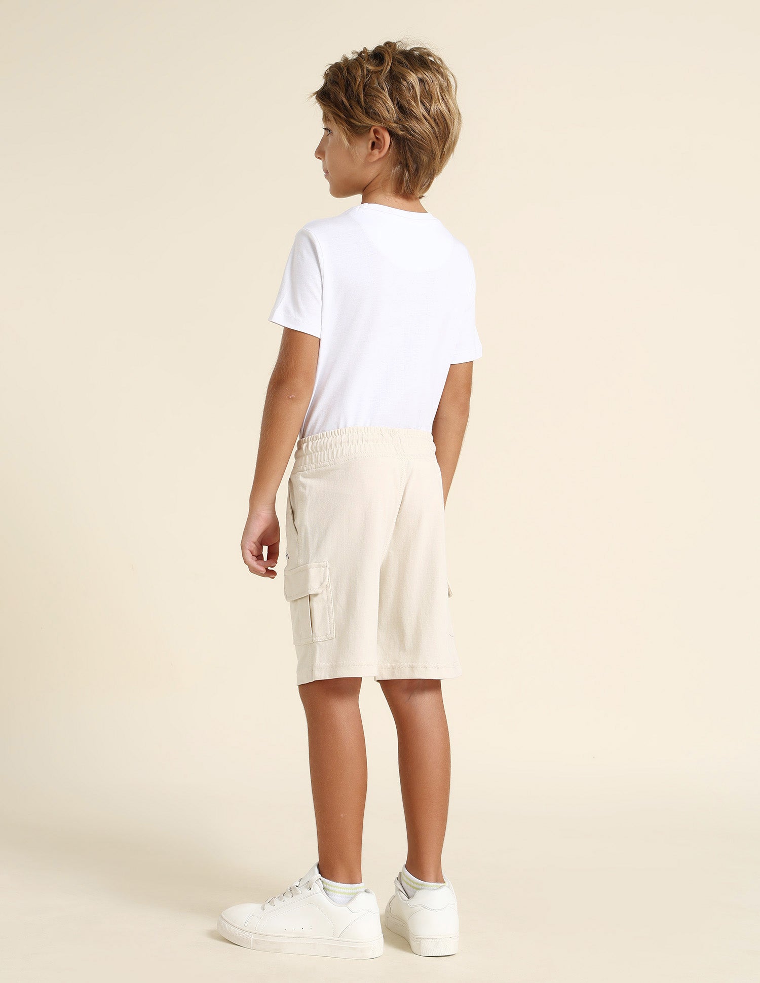 Boys Pure Cotton Regular Fit Shorts Off White - U.S. POLO ASSN. | Large