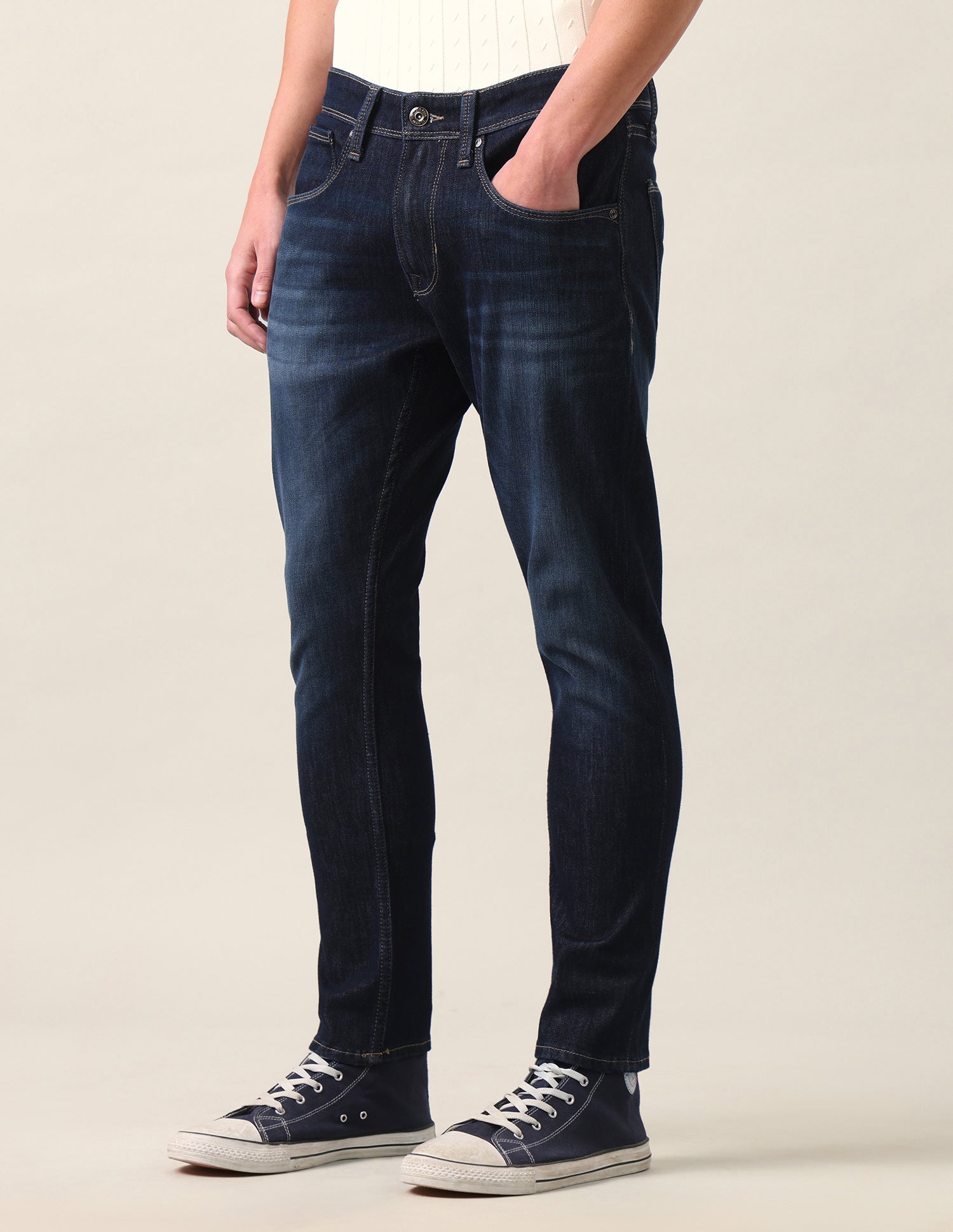 Henry Tapered Fit Blue Jeans Mid Blue - U.S. Polo Assn. India | Large