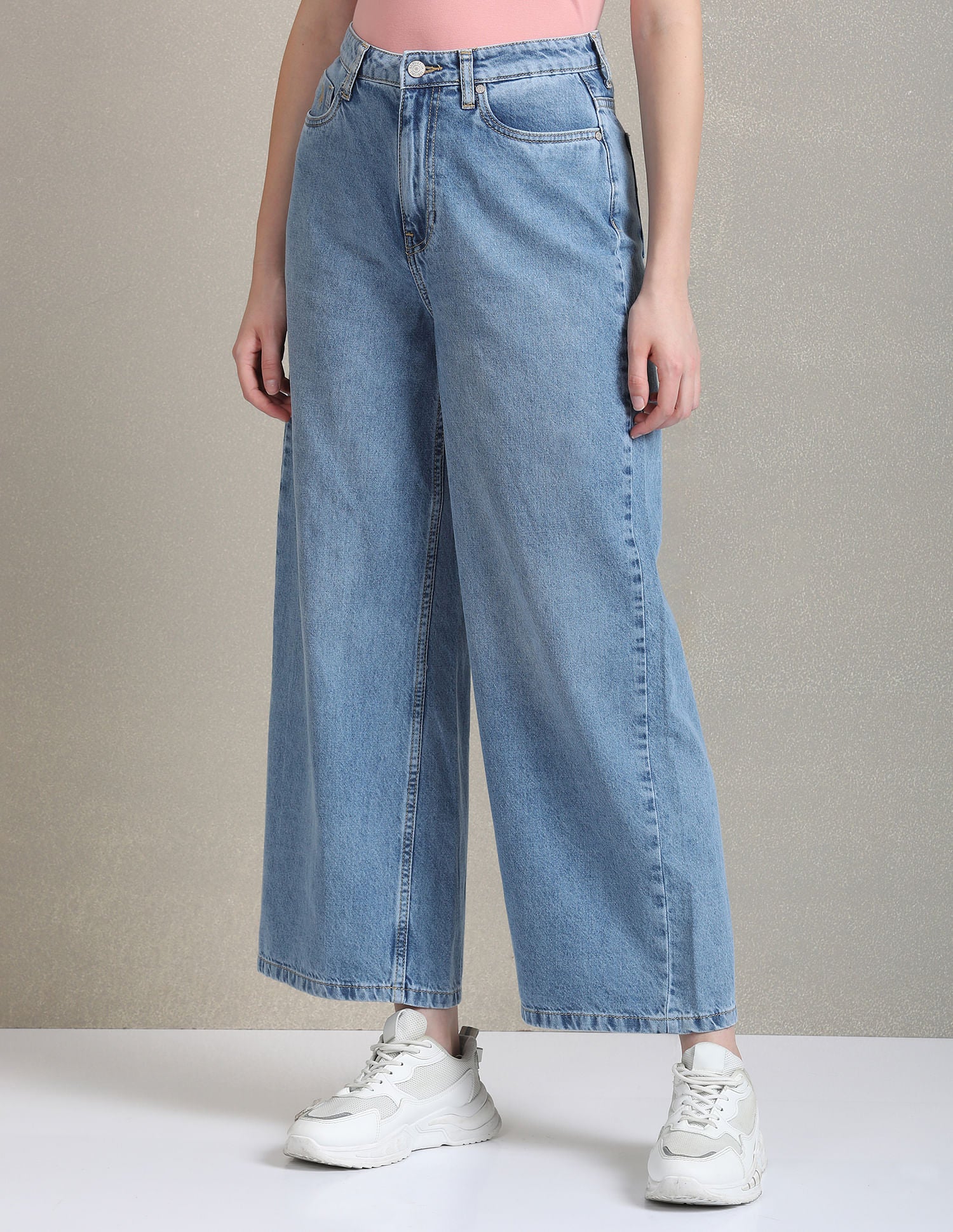 Wide Leg Fit Blue Jeans Blue - U.S. POLO ASSN. | Large