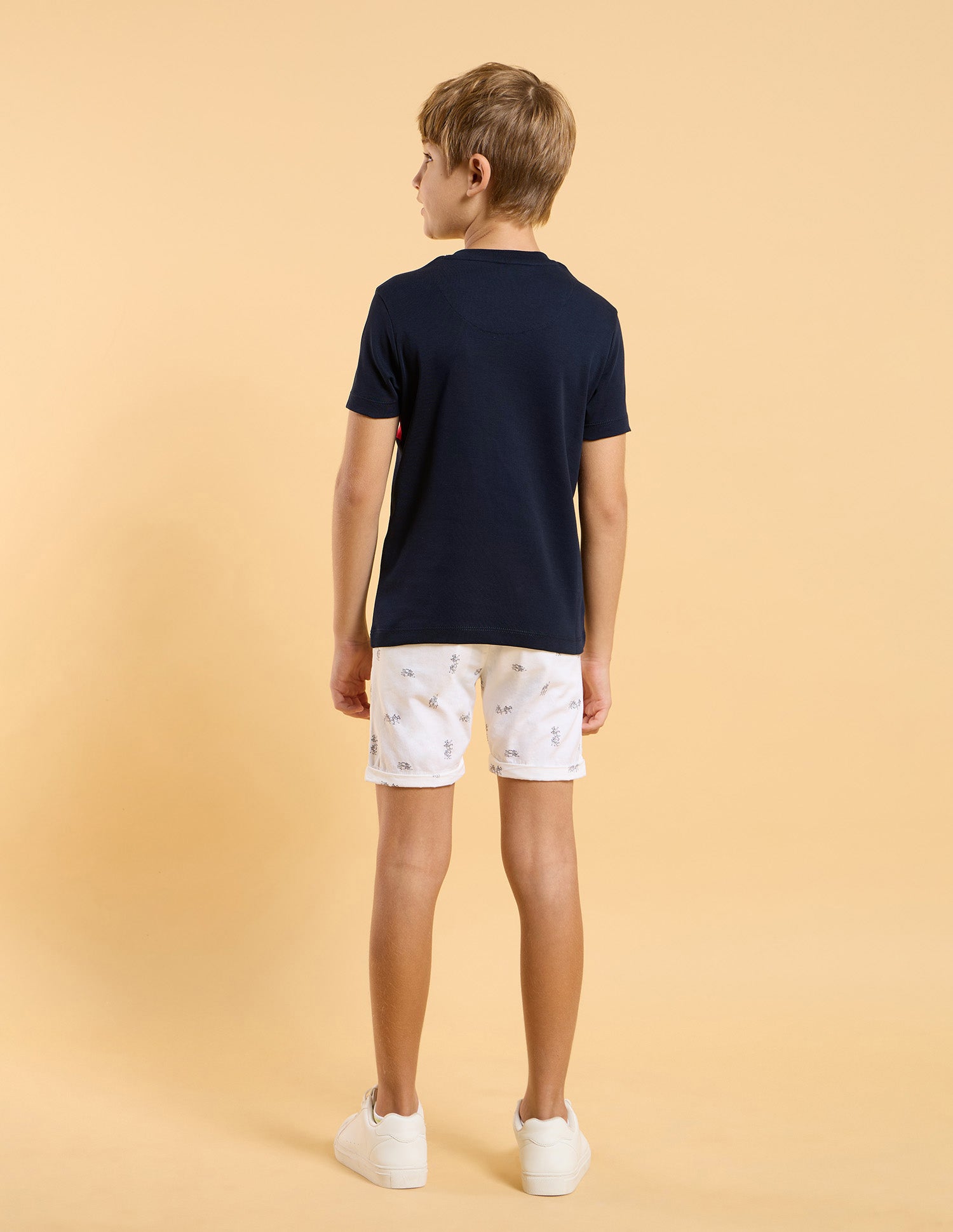 Boys Colourblocked Regular Fit T-Shirt Navy - U.S. Polo Assn. India | Large