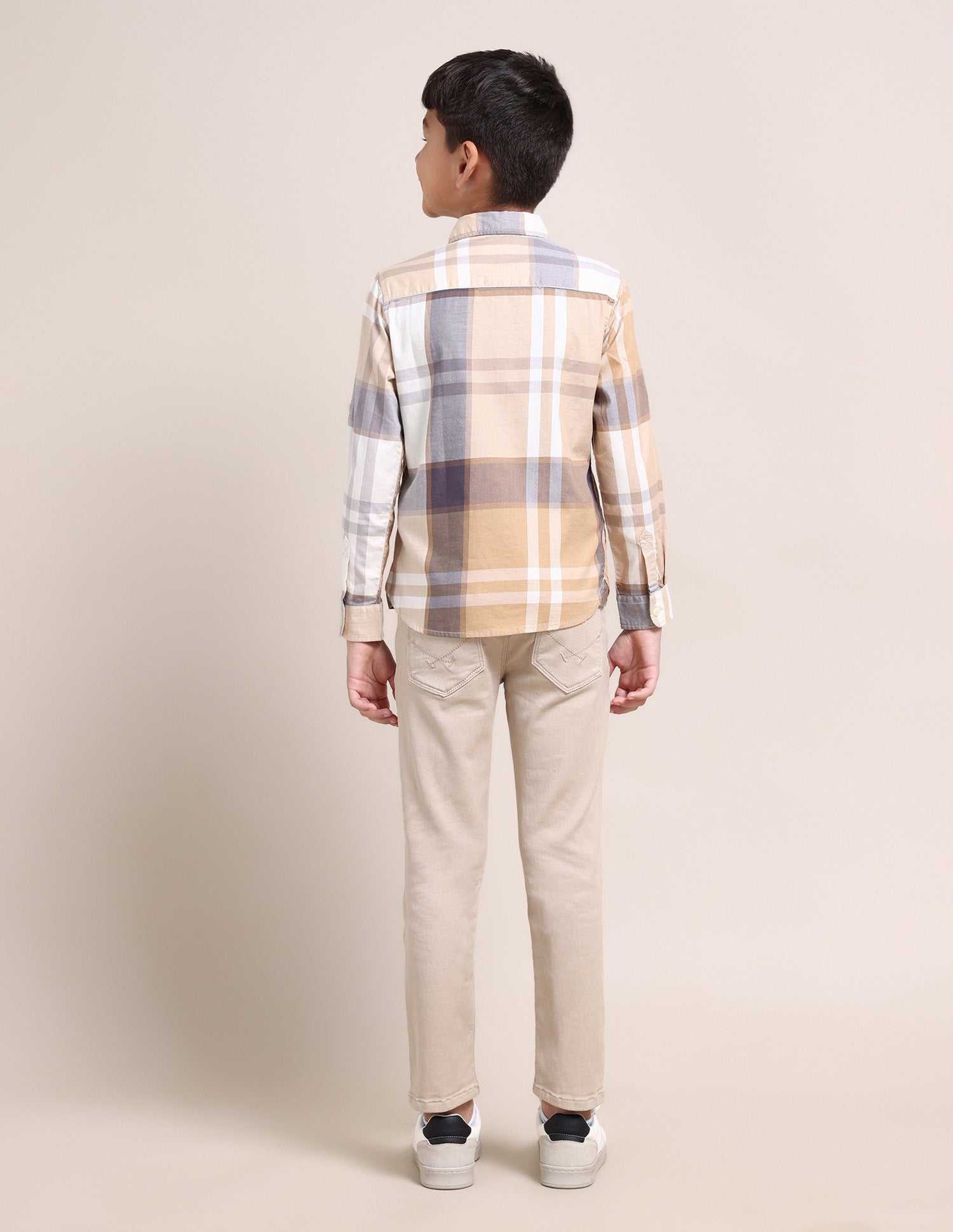 Boys Plaid Check Shirt Brown - U.S. POLO ASSN. | Large