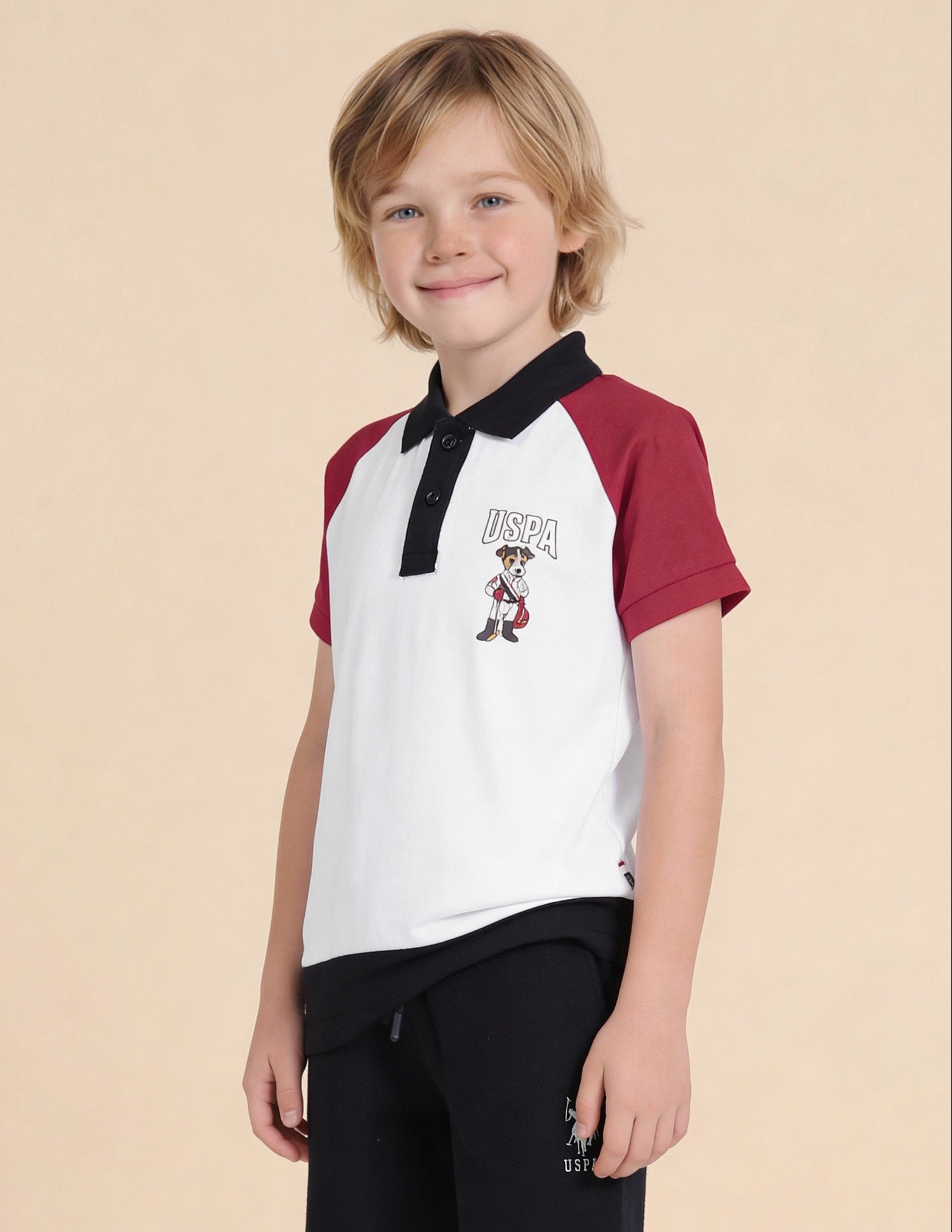 Colour Blocked Regular Fit Polo Shirt White - U.S. Polo Assn. India | Large