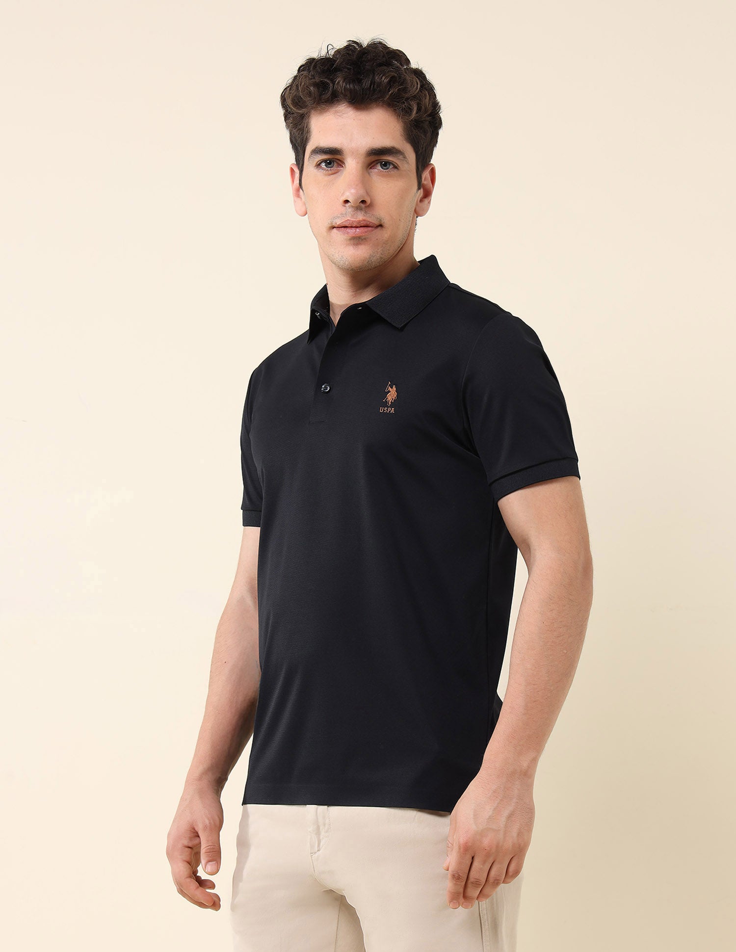 Solid Gentleman's Club Polo Shirt Navy - U.S. Polo Assn. India | Large