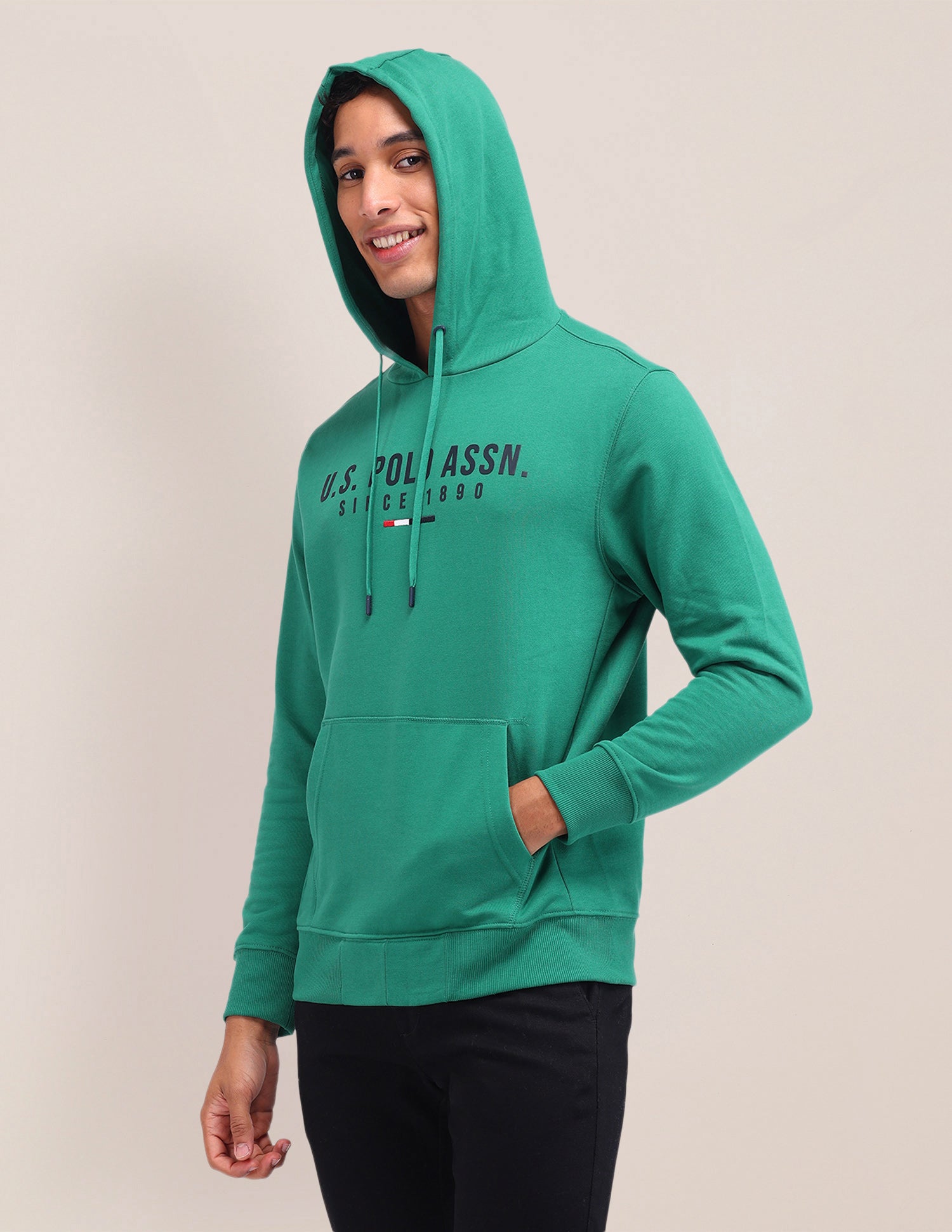 Brand Printed Regular Fit Sweatshirt Green - U.S. POLO ASSN. | Large