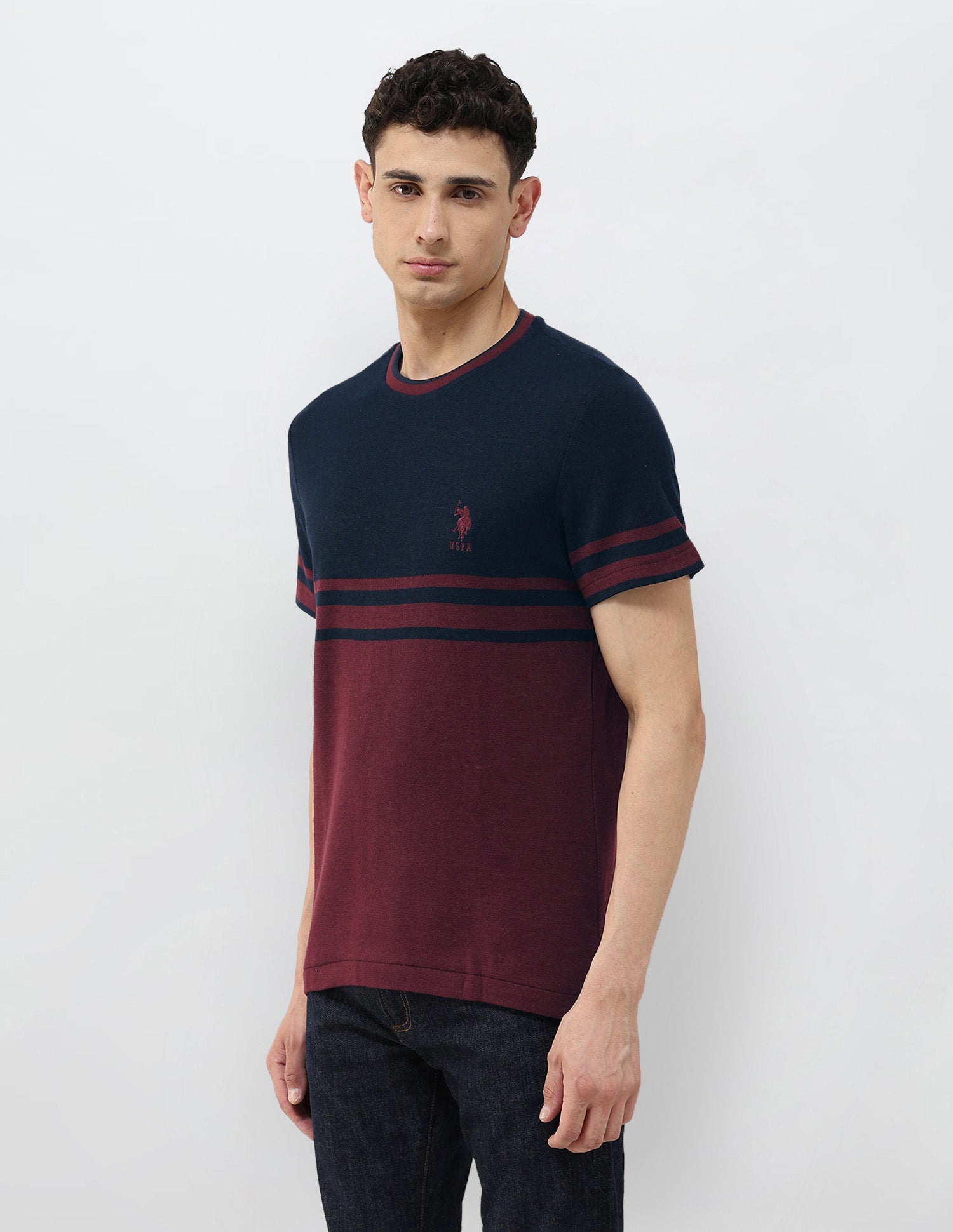 Colorblocked Slim Fit T-Shirt Navy - U.S. POLO ASSN. | Large