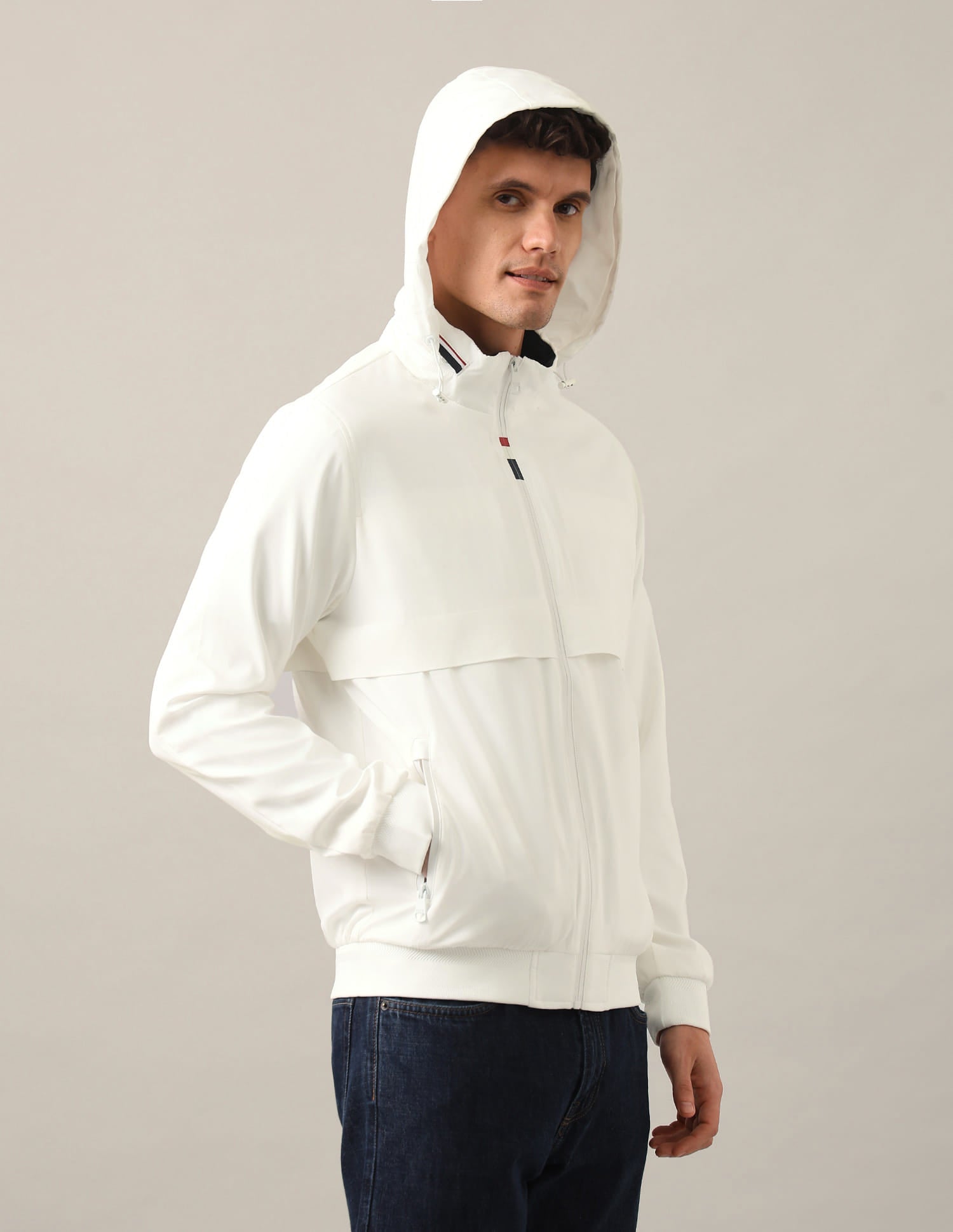 Detachable Hood Packable Jacket White - U.S. Polo Assn. India | Large
