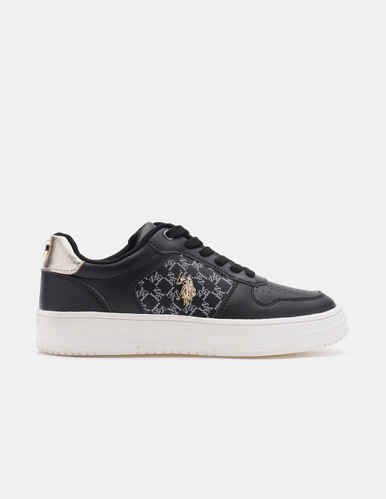 Women Round Toe Corinna Sneakers Black - U.S. POLO ASSN. | Large