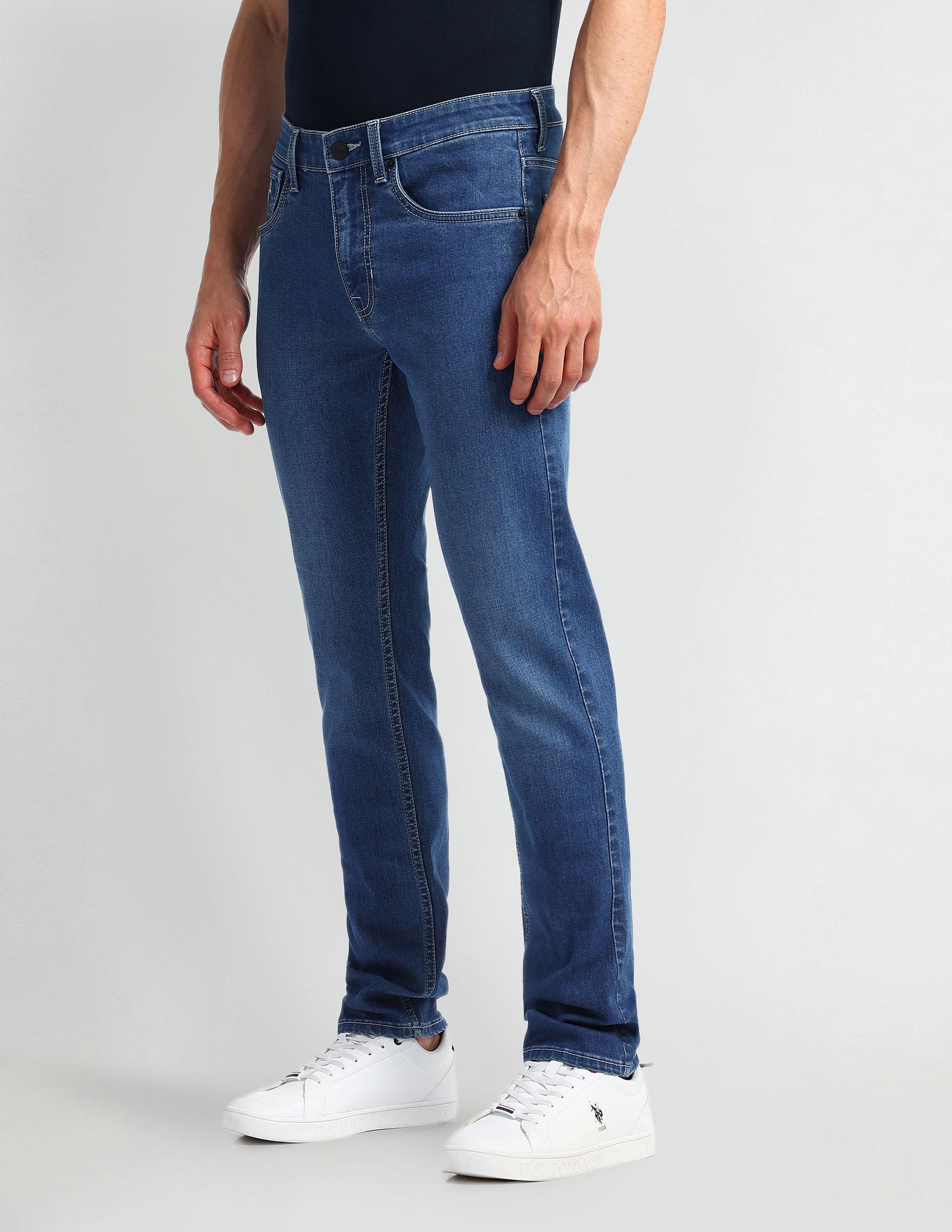 Regallo Skinny Fit Blue Jeans Blue - U.S. Polo Assn. India | Large