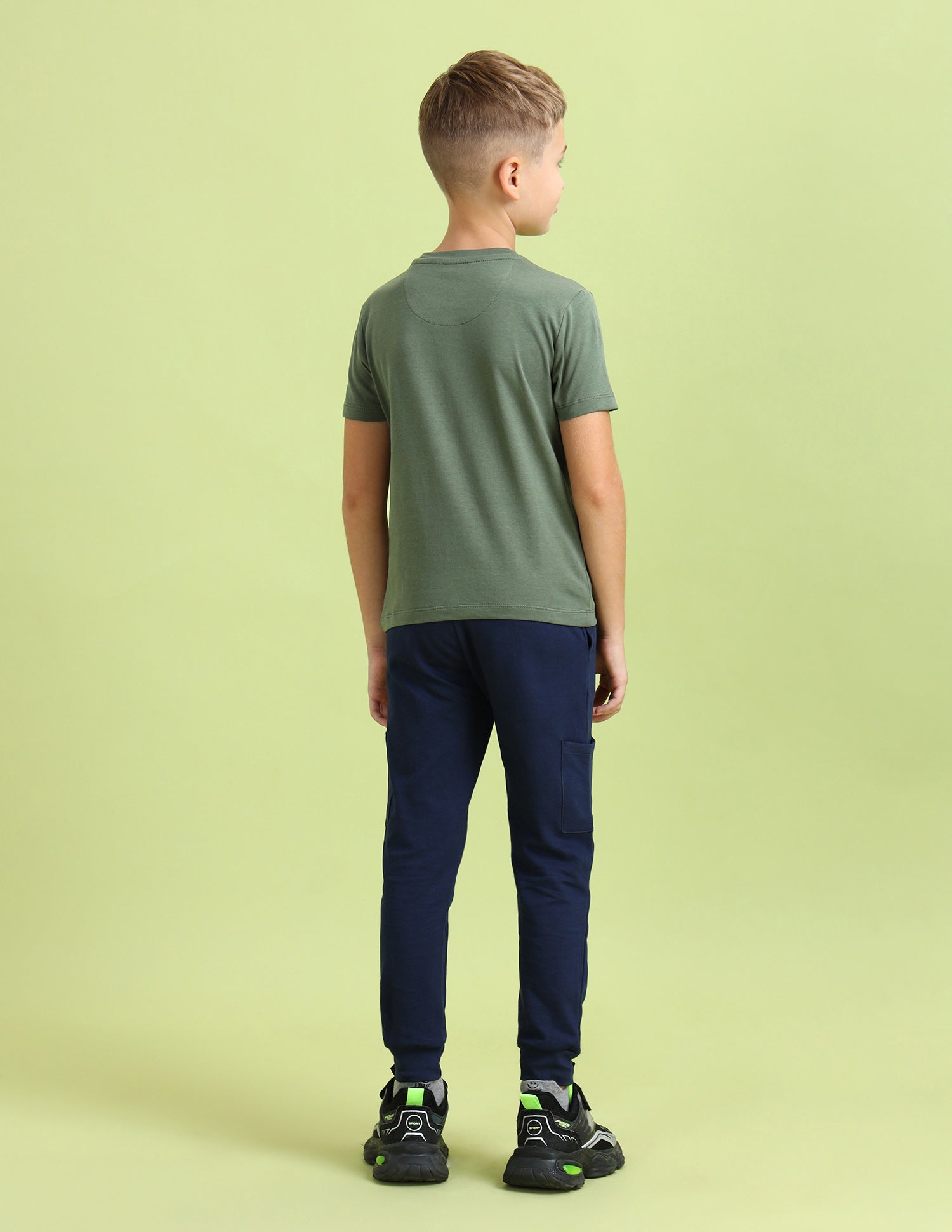 Boys Graphic Printed Regular Fit T-Shirt Olive - U.S. POLO ASSN. | Large