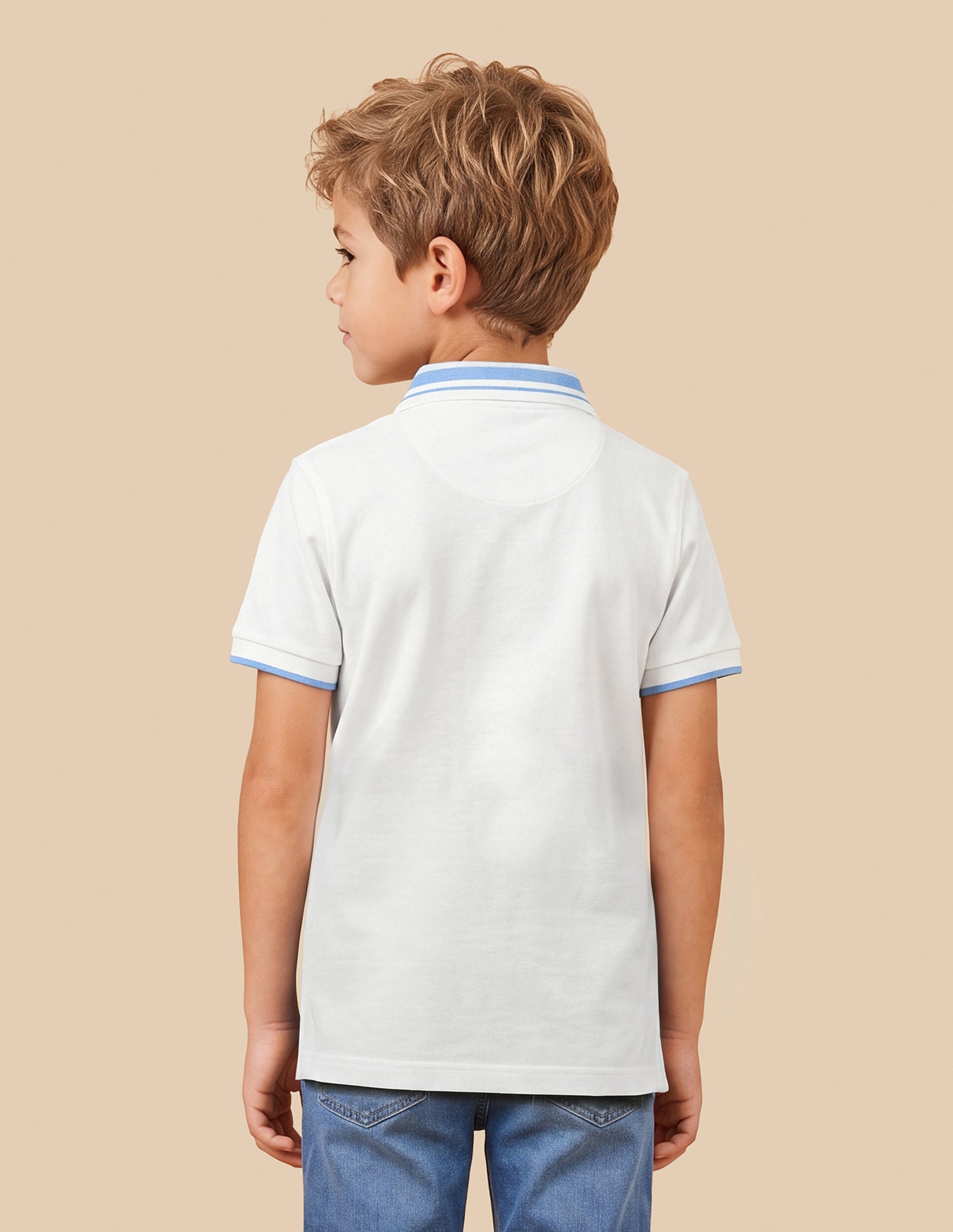 Solid Regular Fit Polo Shirt Off White - U.S. Polo Assn. India | Large