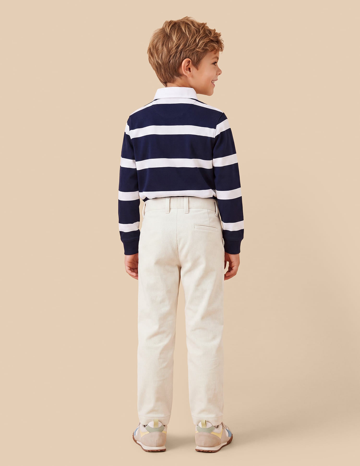 Corduroy Mid Rise Trousers White - U.S. Polo Assn. India | Large